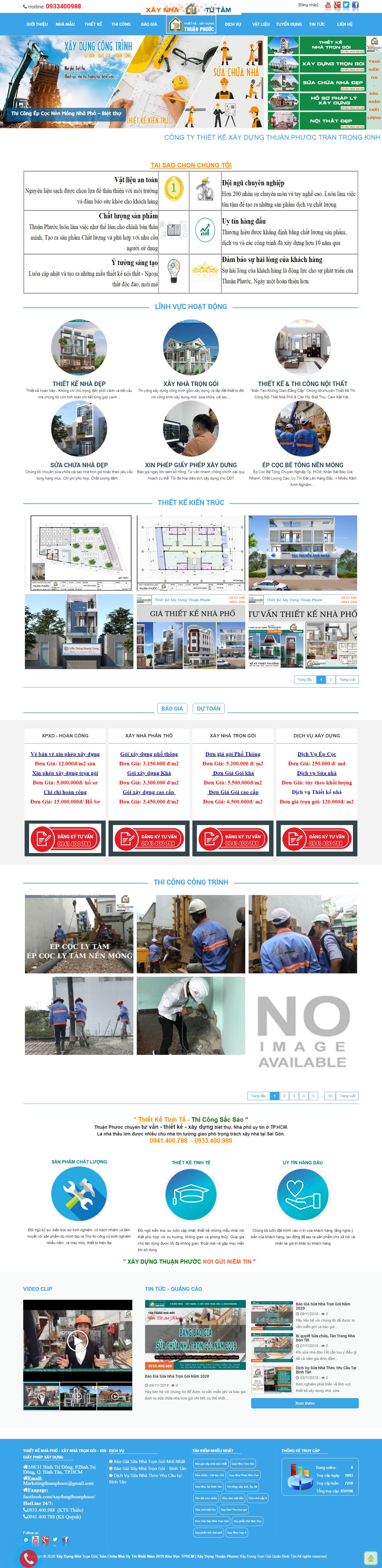 Thiết kế Website web ép cọc bê tông - xaydungthuanphuoccom