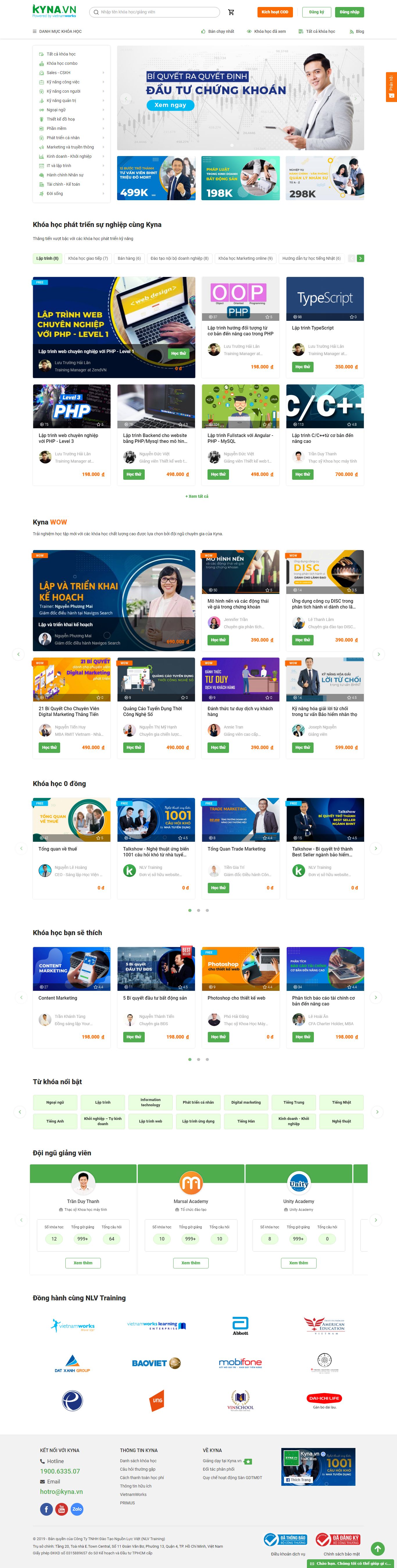 Thiết kế Website web học online - kynavn