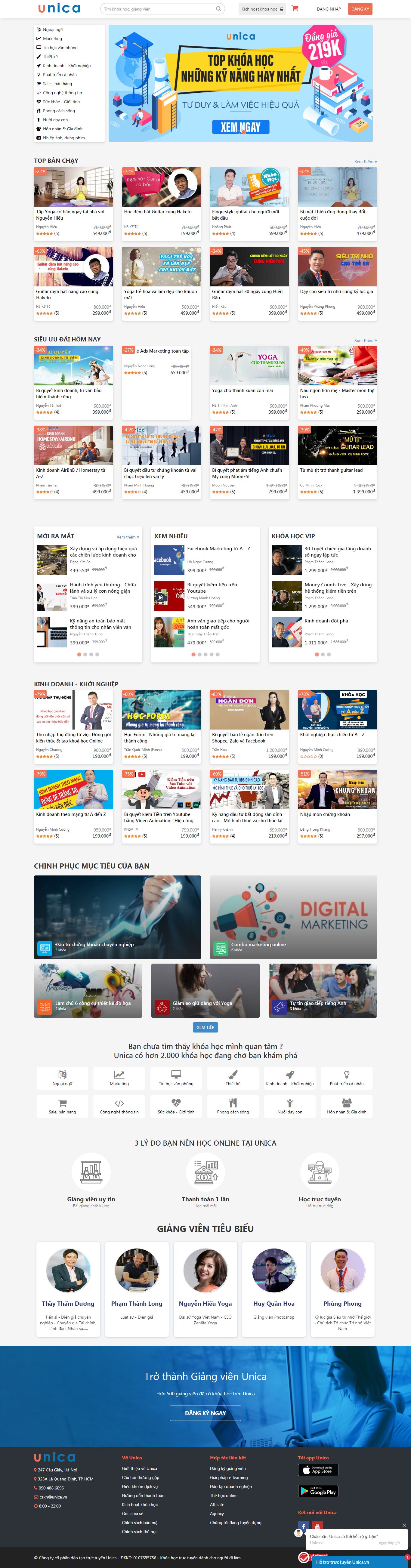 Thiết kế Website web học online - unicavn