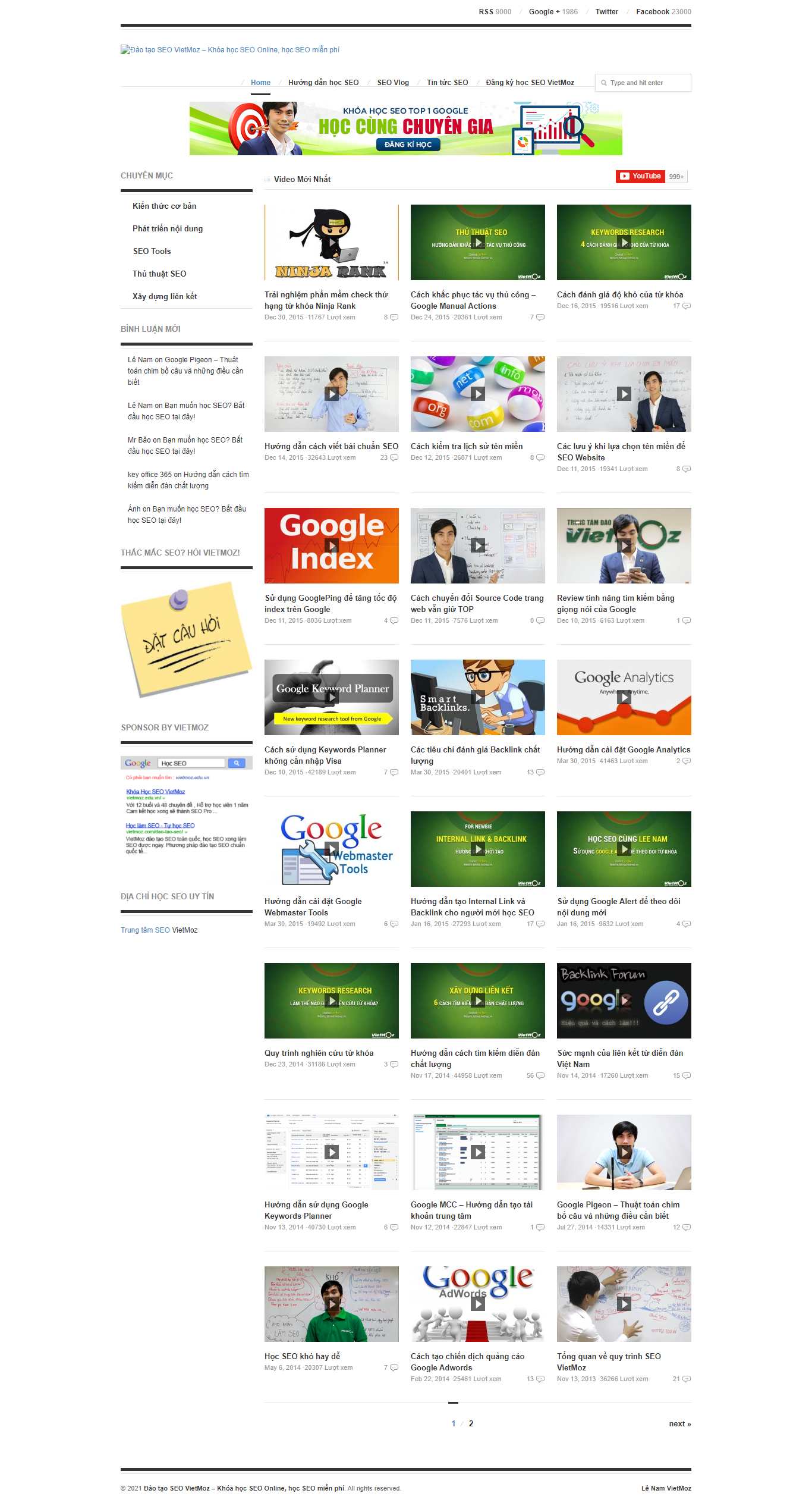 Thiết kế Website web Vietmoz - tutorialvietmozvn