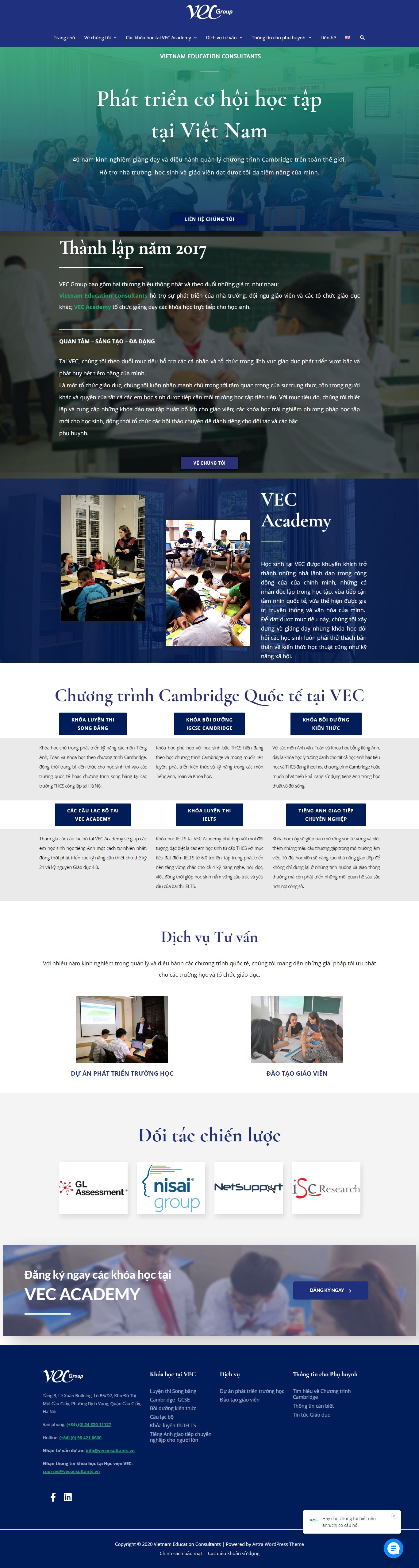 Thiết kế Website web học online - veconsultantsvn