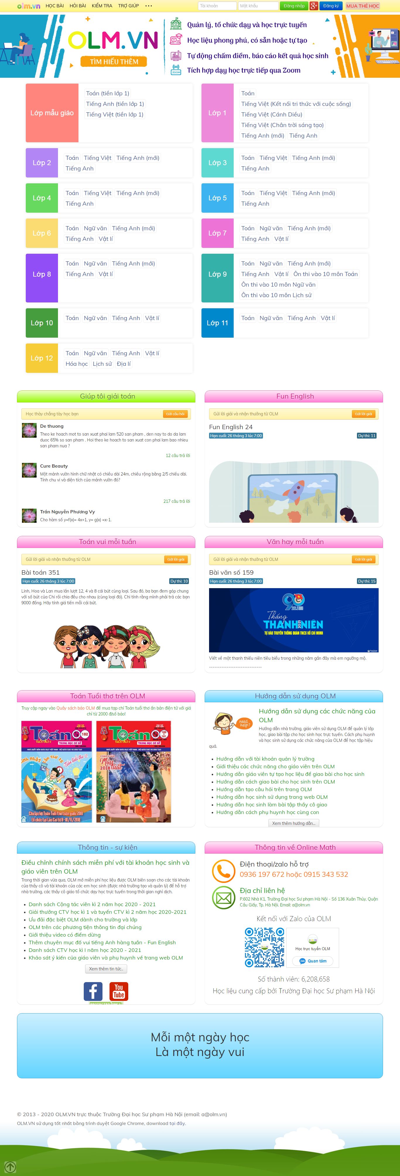 Thiết kế Website web học online - olmvn