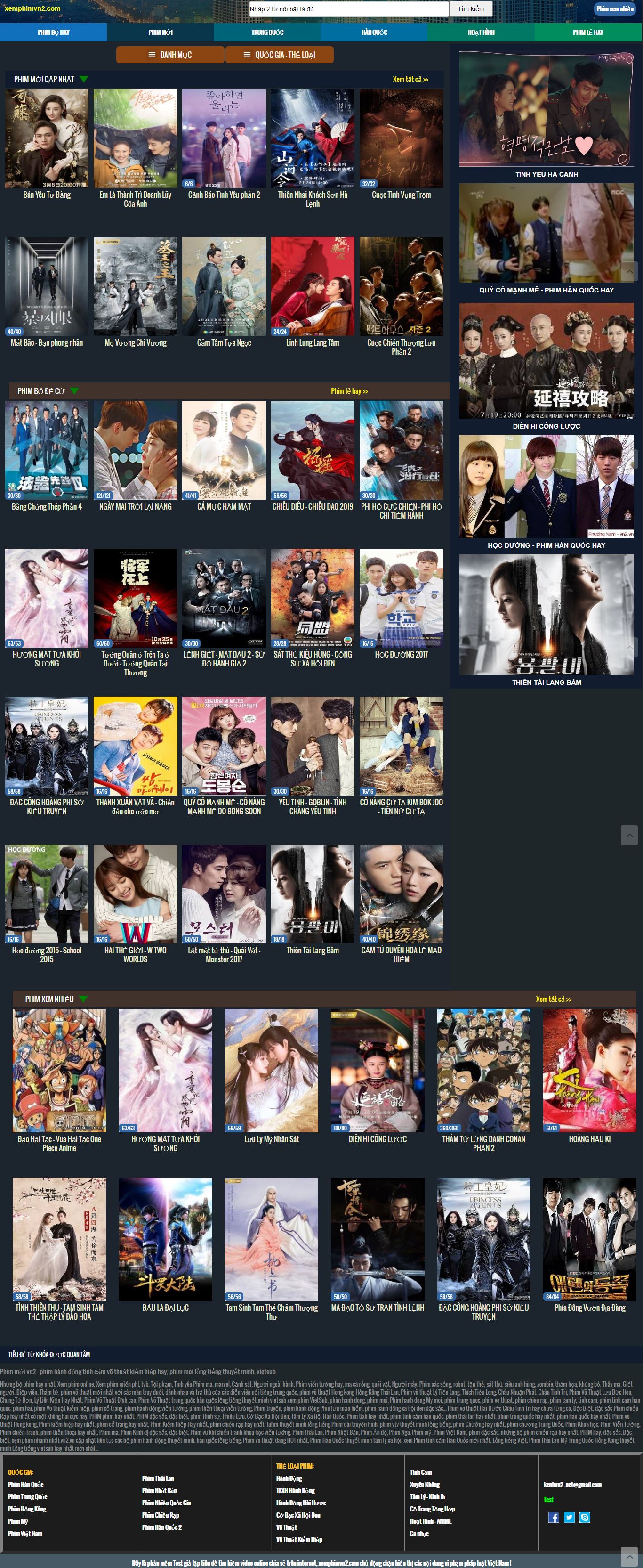 Thiết kế Website web Phim mới - xemphimvn2com