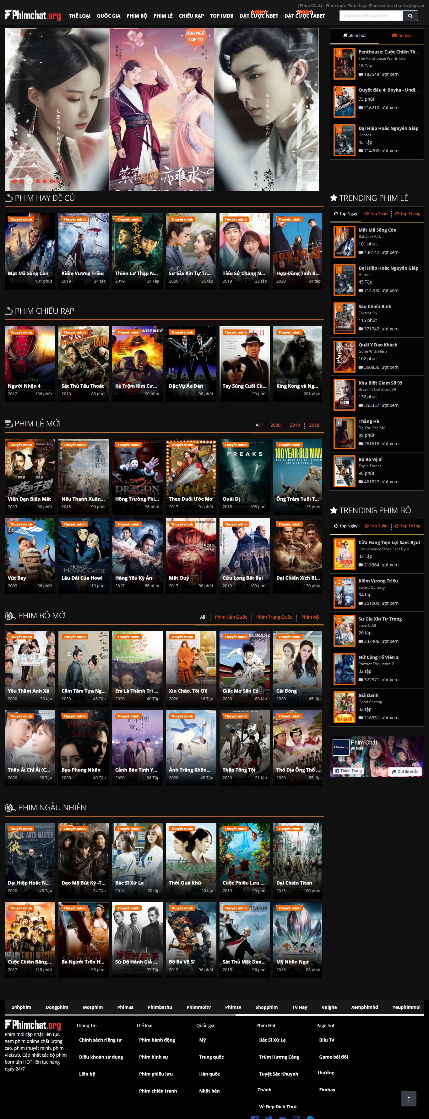 Thiết kế Website web Phim mới - phimchattv