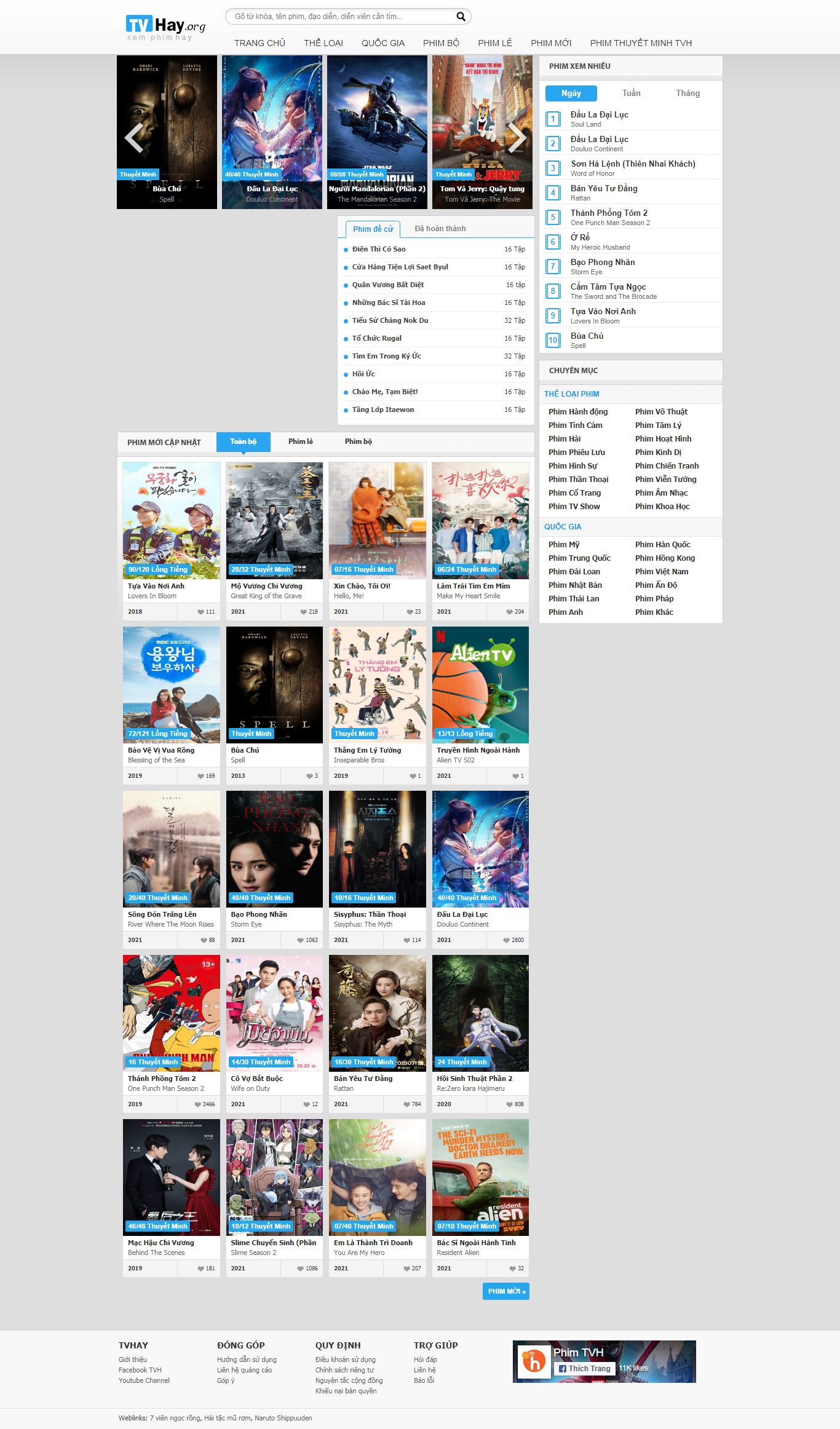 Thiết kế Website web Phim mới - tvhaiorg