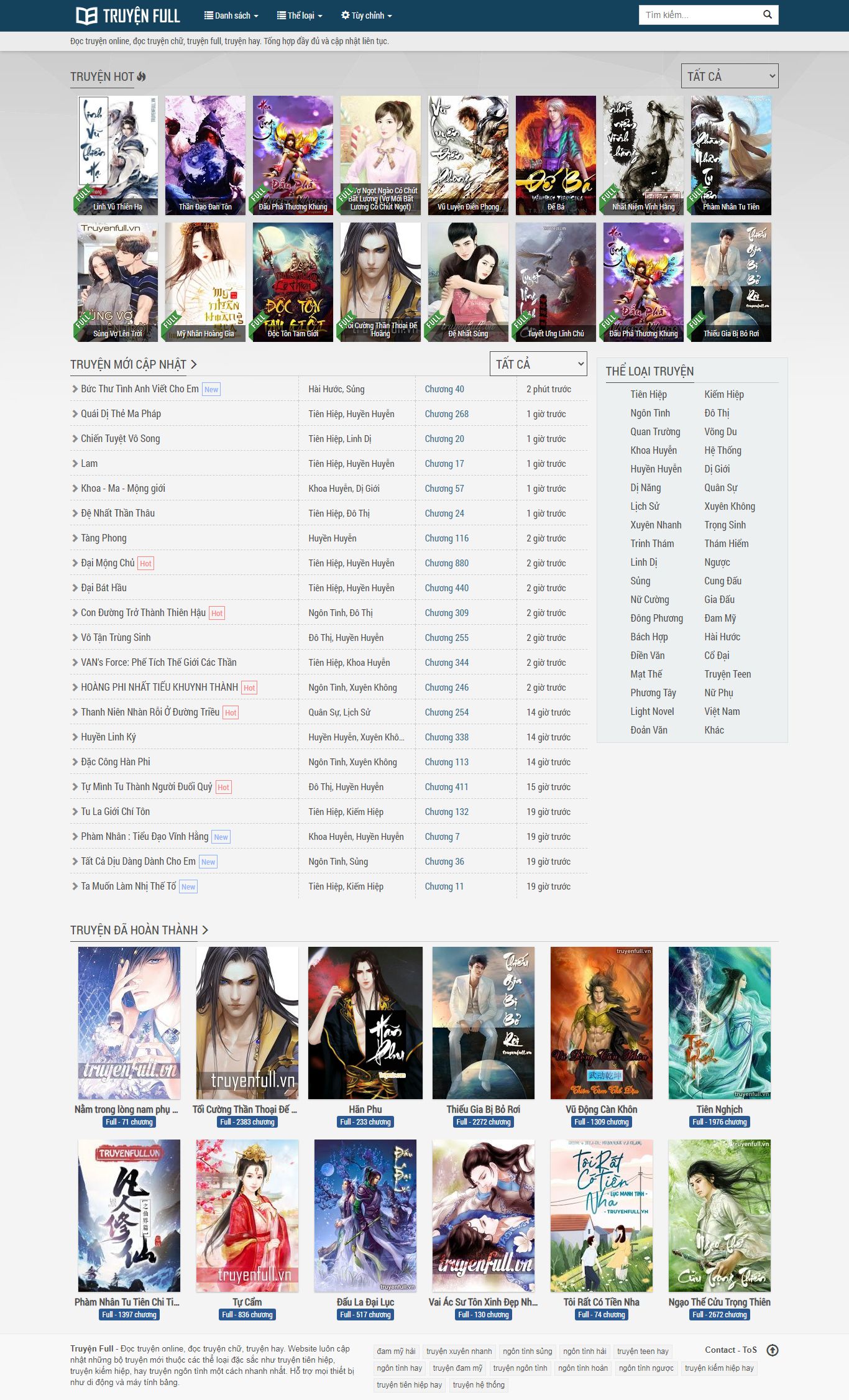 Thiết kế Website web Phim mới - truyenfullvn