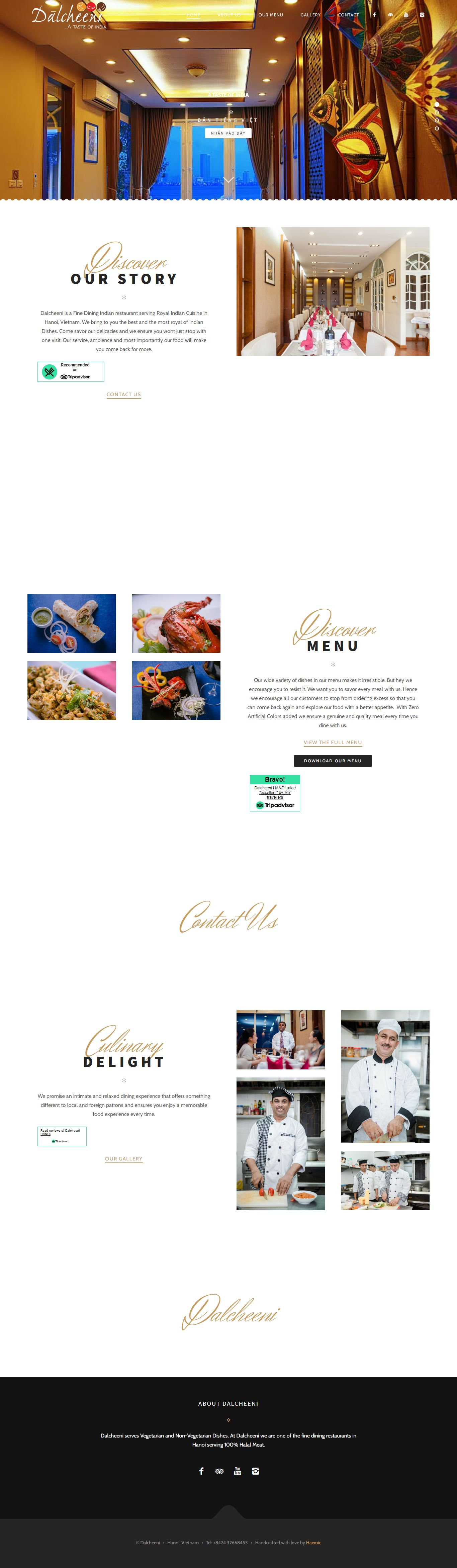Thiết kế Website web Nhà hàng tiệc cưới - dalcheenivncom