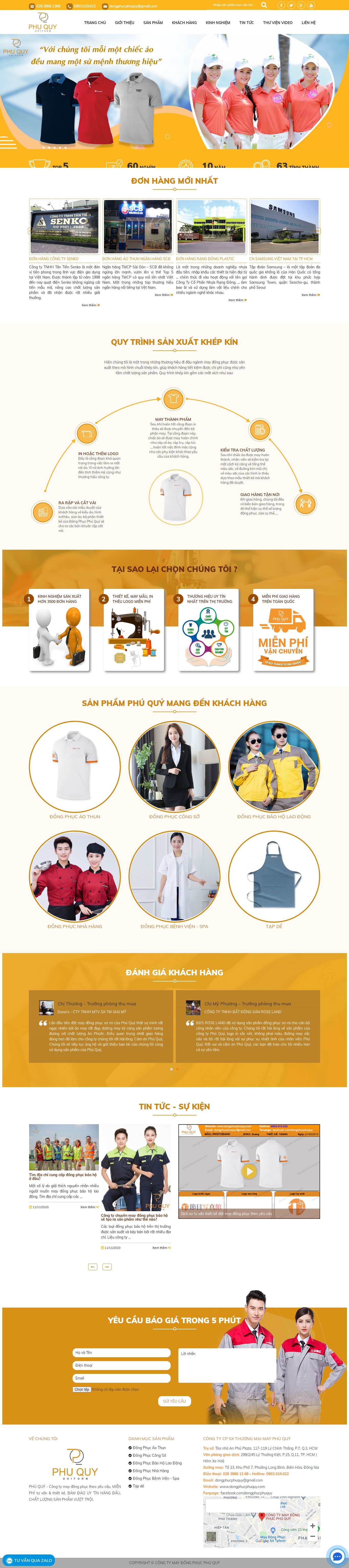 Thiết kế Website web chuyên nghiệp uy tín giá rẻ - dongphucphuquycom