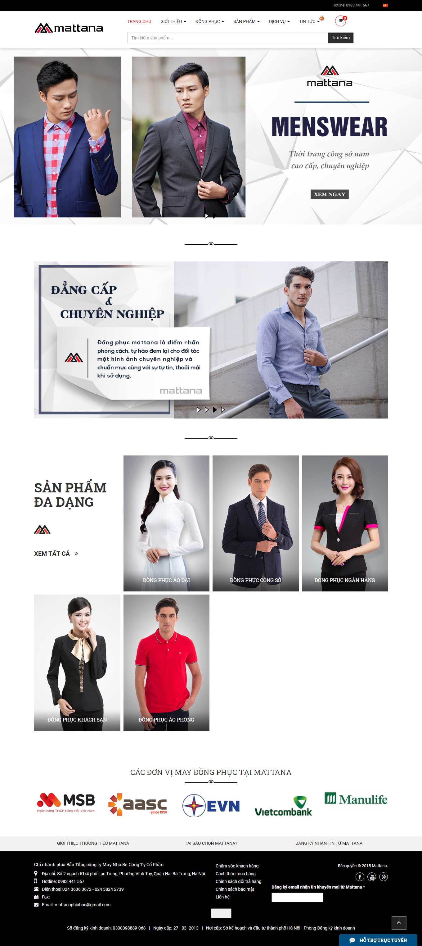 [pcccquangnam] Thiết kế Website web Sehilo - dongphucmattanavn