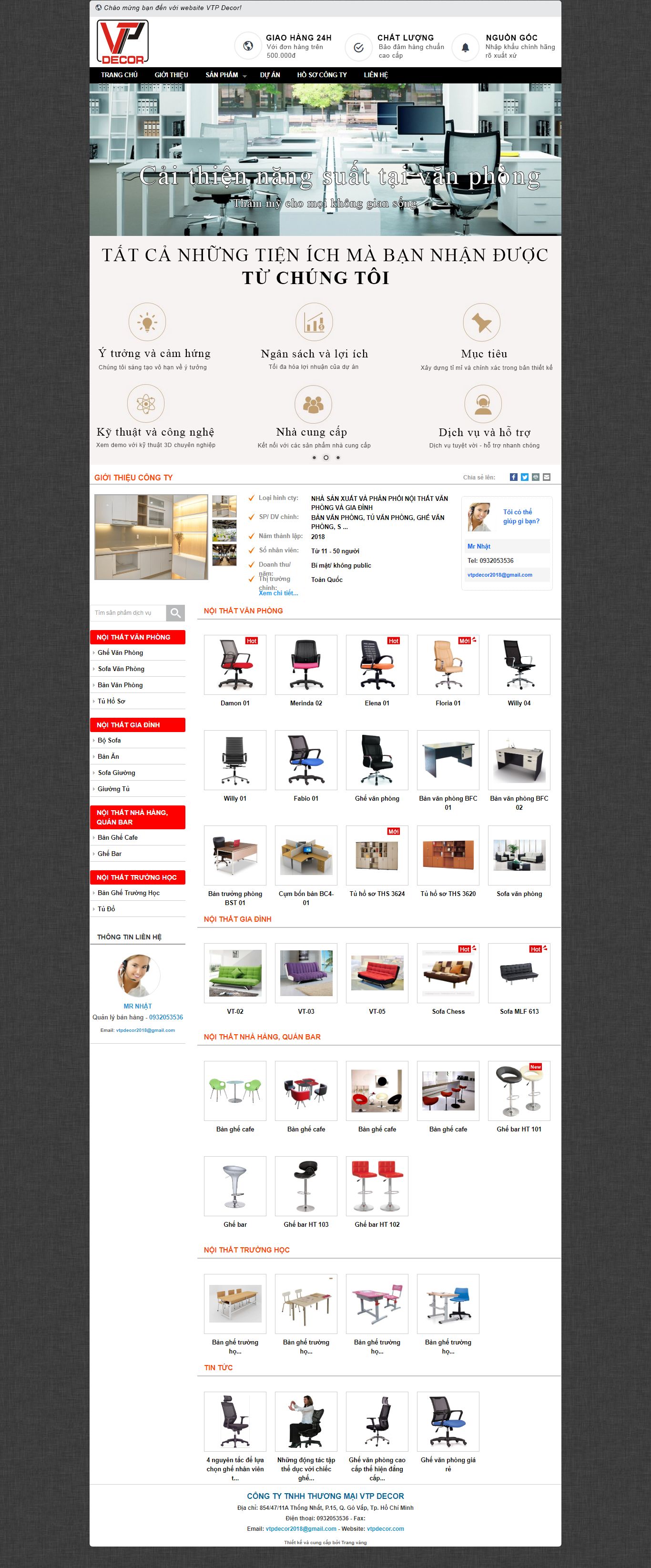 Thiết kế Website web chuyên nghiệp uy tín giá rẻ - vtpdecorcom