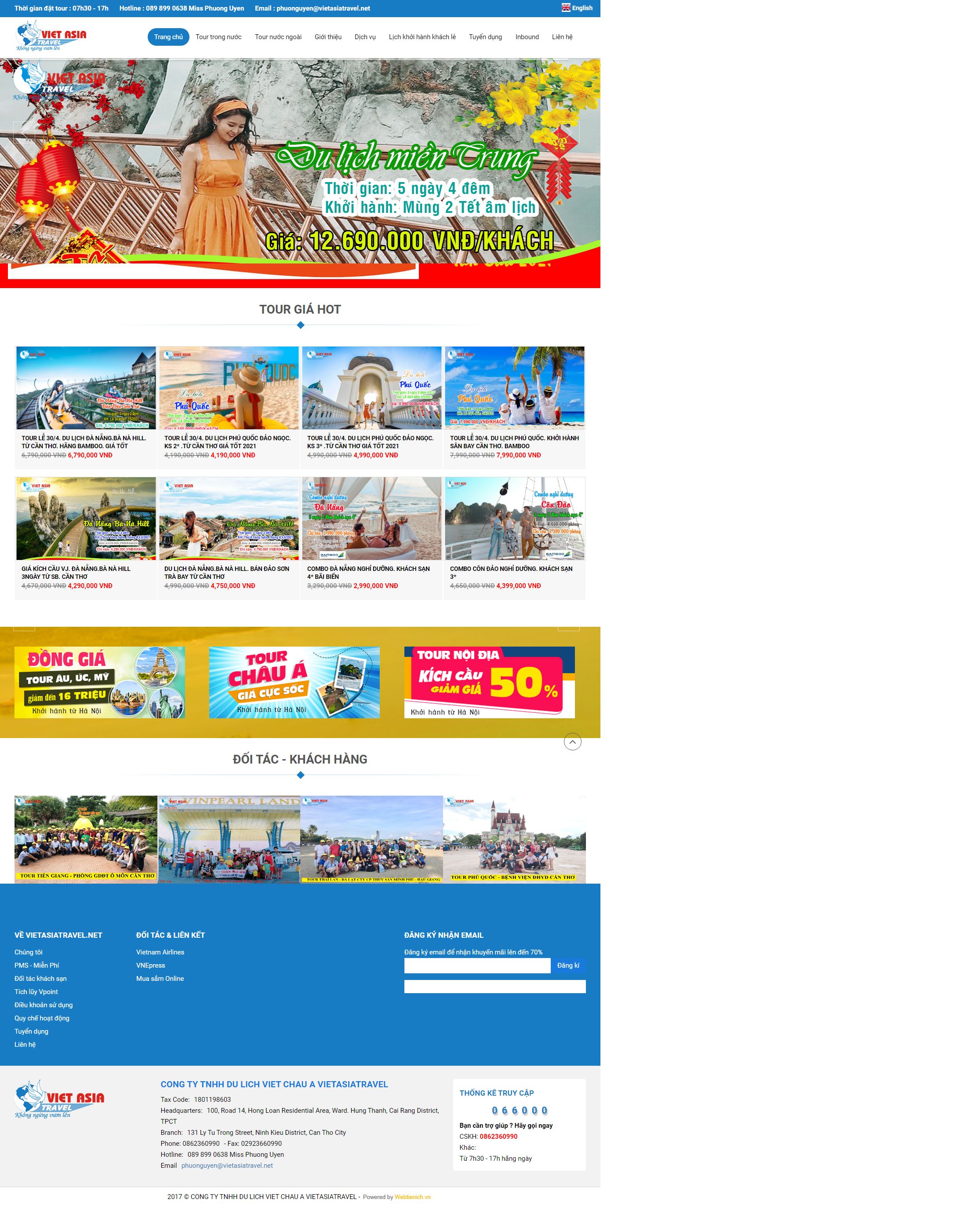 Thiết kế Website web 1000k - vietasiatravelnet