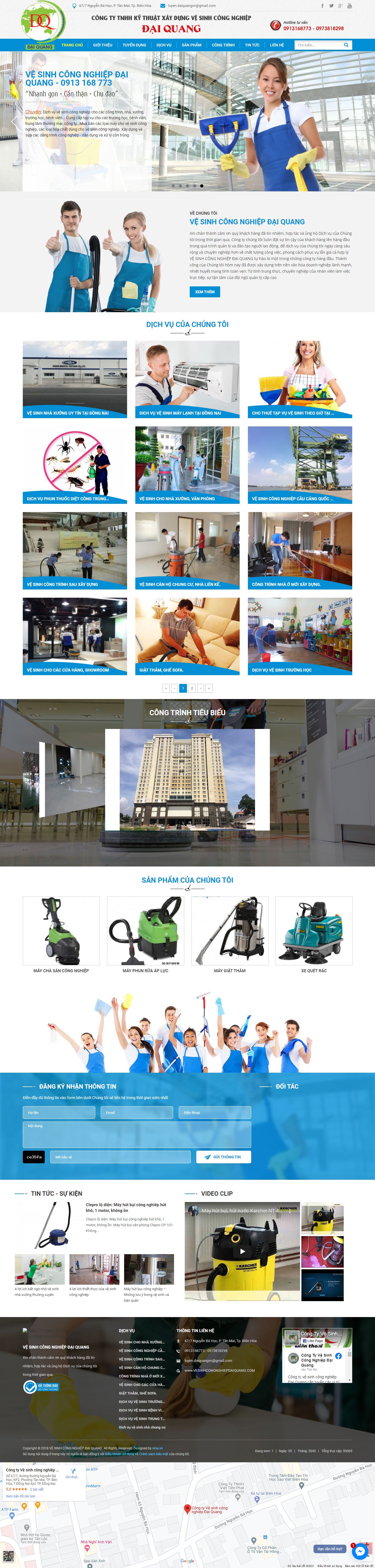 Thiết kế Website web trọn gói giá rẻ - vesinhcongnghiepdaiquangcom