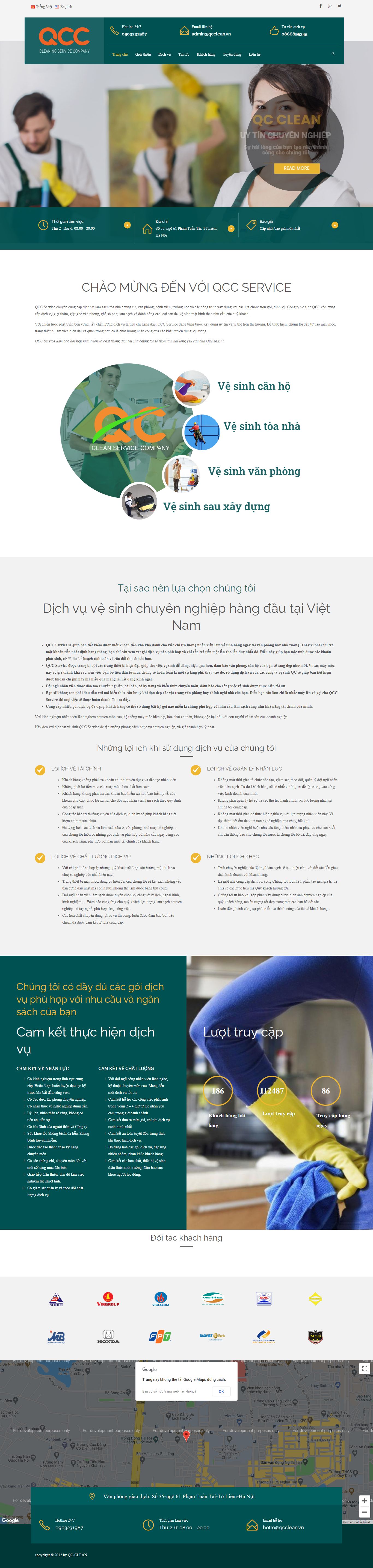 Thiết kế Website web trọn gói giá rẻ - qccleanvn