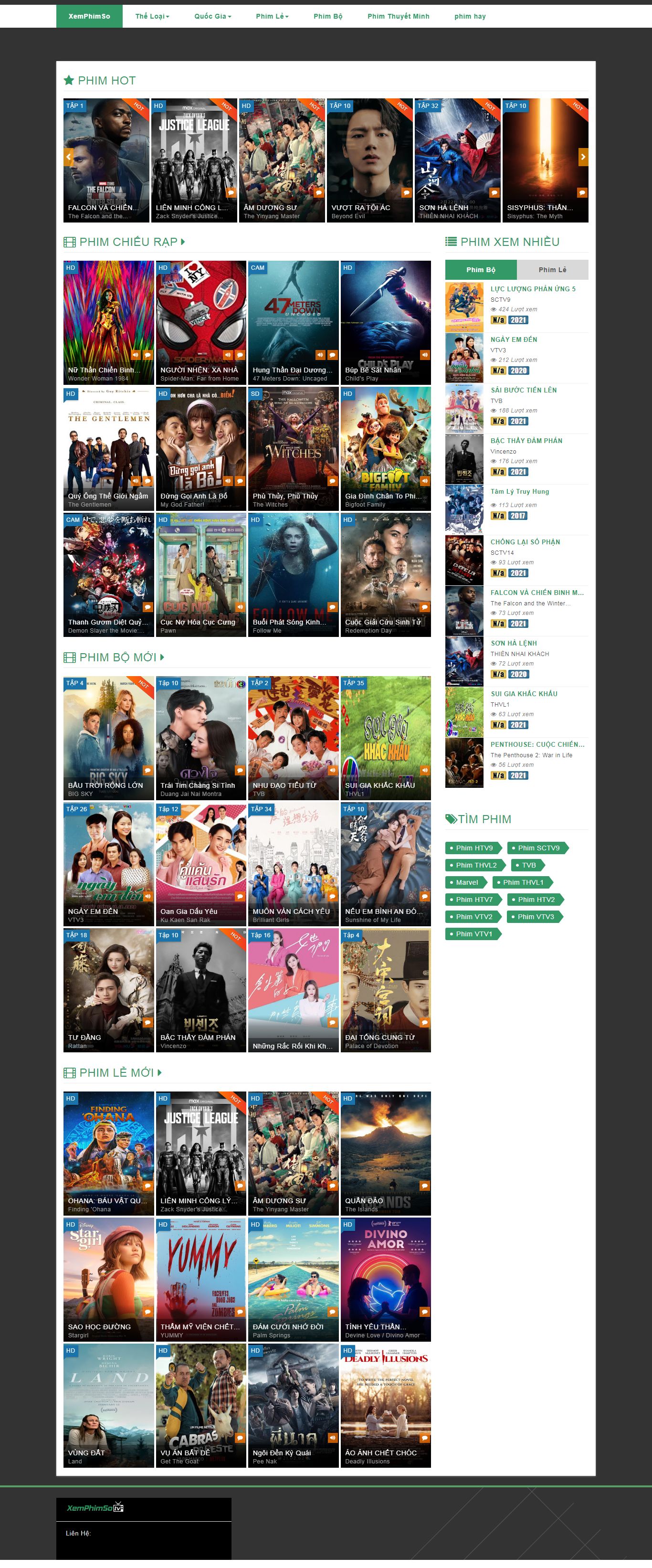 Thiết kế Website web Phim mới - xemphimsoznet