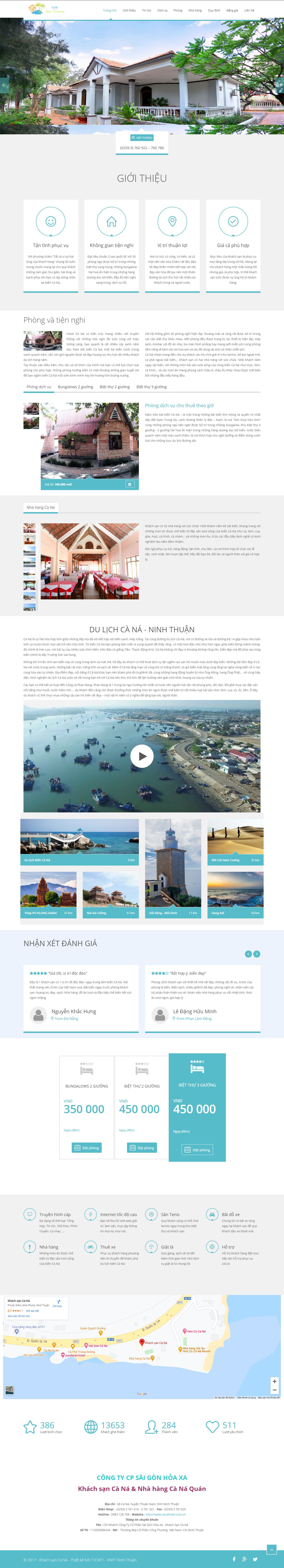 Thiết kế Website web Nhà hàng tiệc cưới - canahotelcomvn