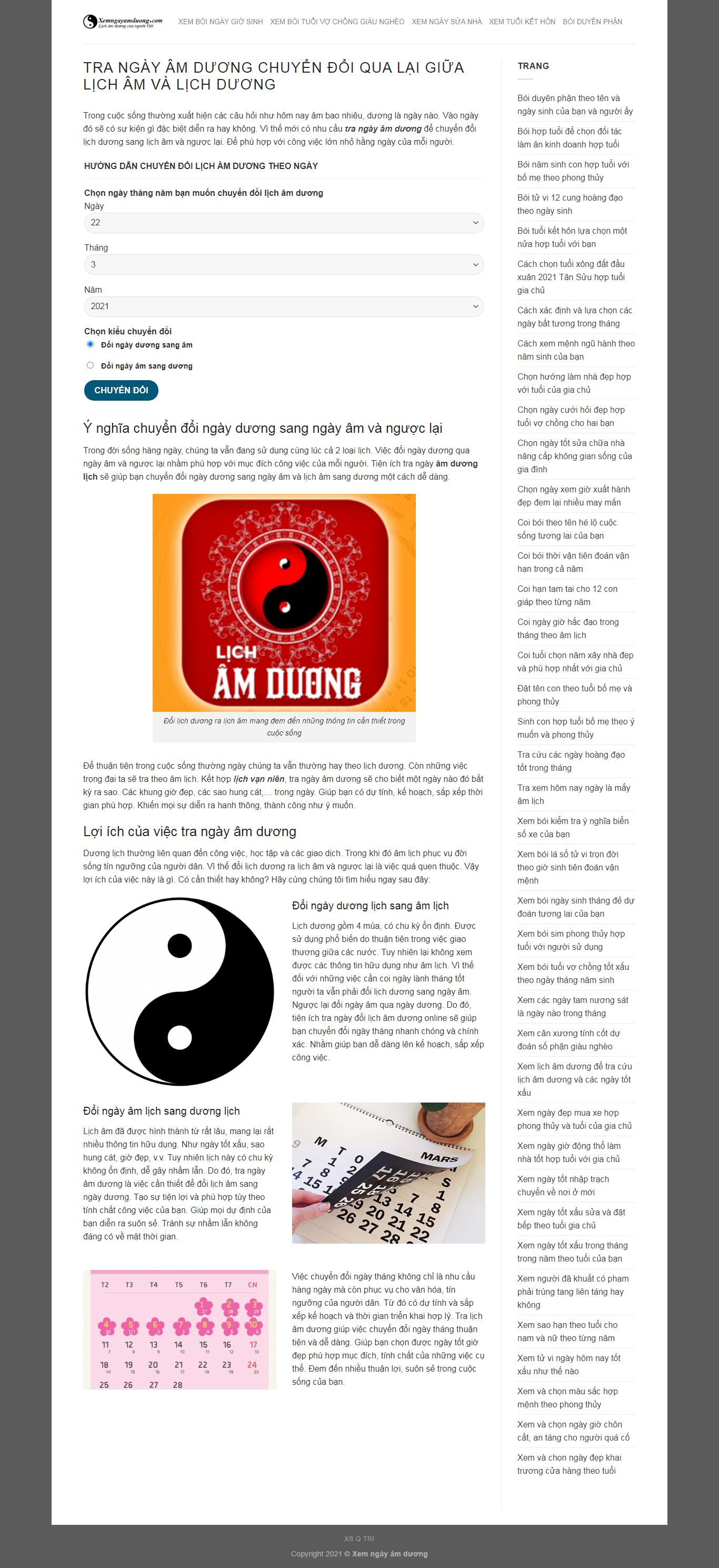 [tuviglobal] Thiết kế Website web Tử vi - xemngayamduongcom
