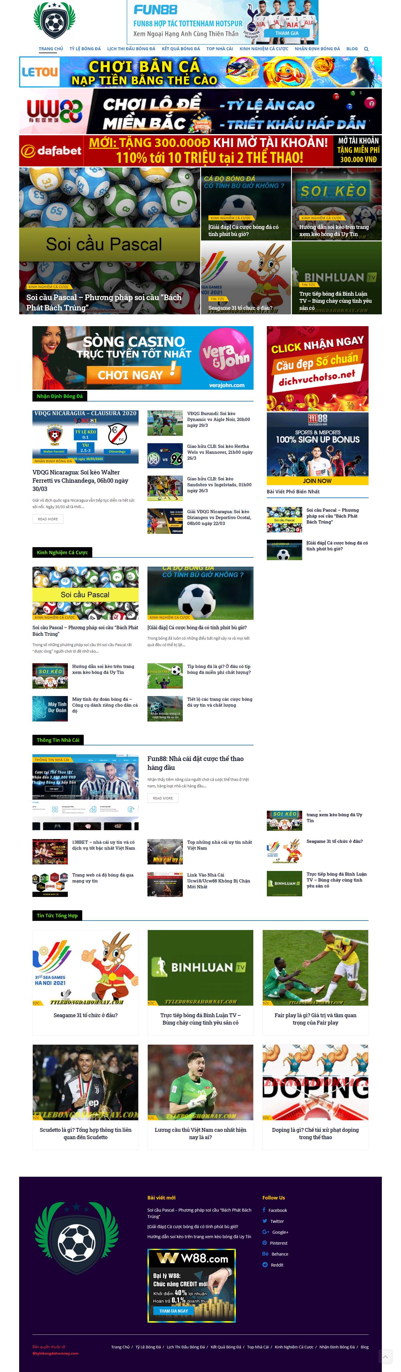 Thiết kế Website web bóng đá trực tuyến - tylebongdahomnaycom