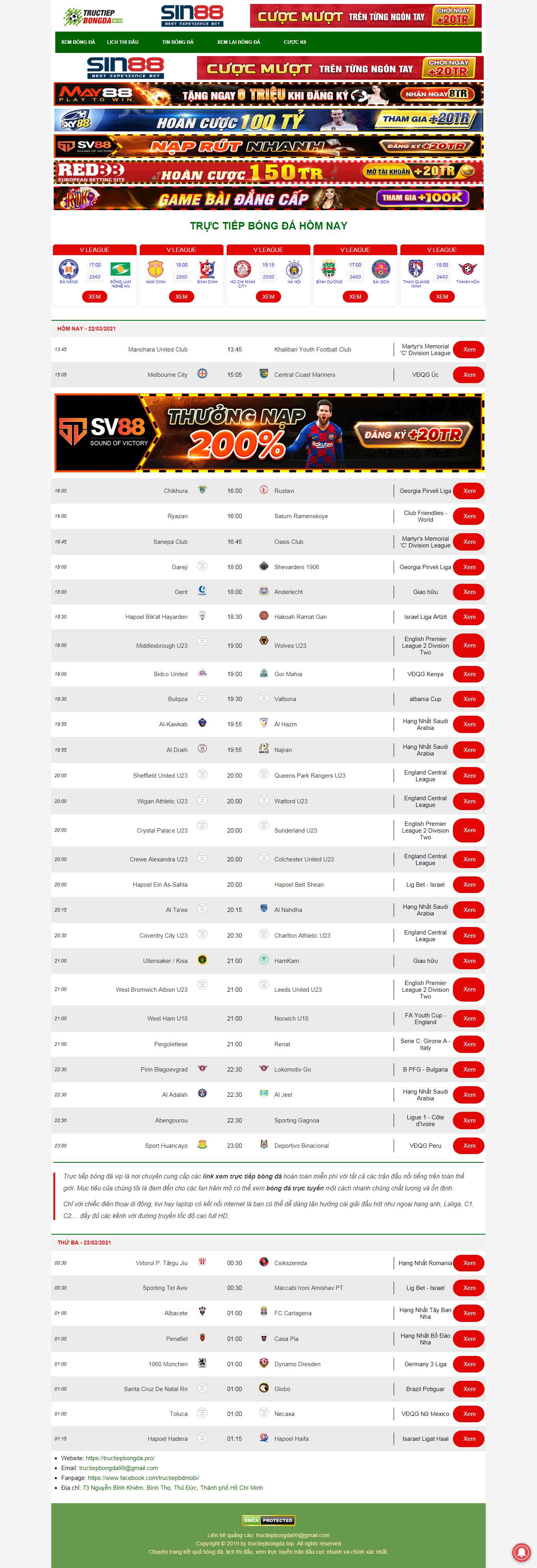 Thiết kế Website web bóng đá trực tuyến - tructiepbongdatop
