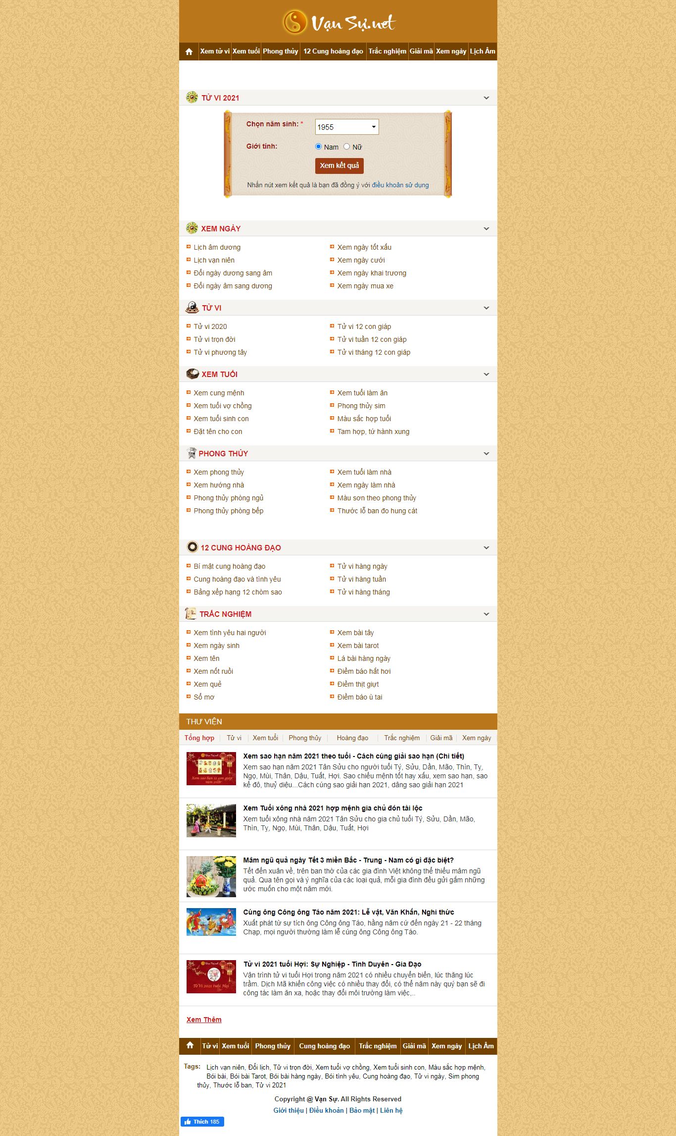 [tuviglobal] Thiết kế Website web Tử vi - vansunet