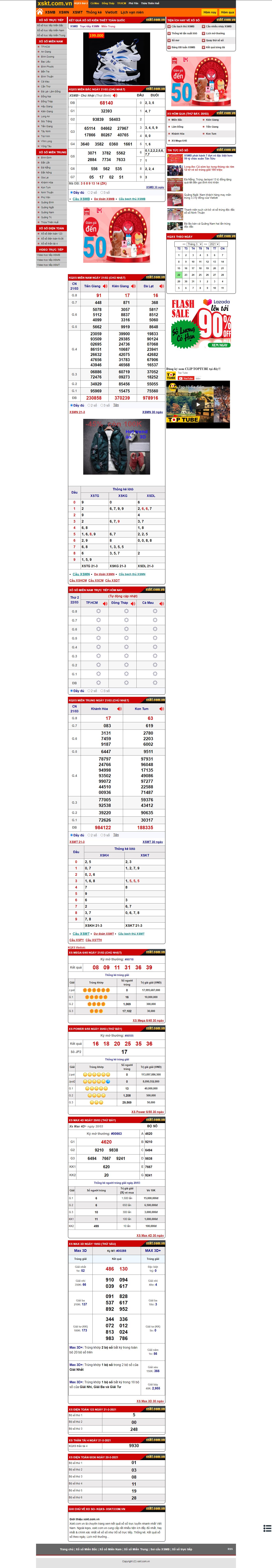 Thiết kế Website web XSMT - xsktcomvn