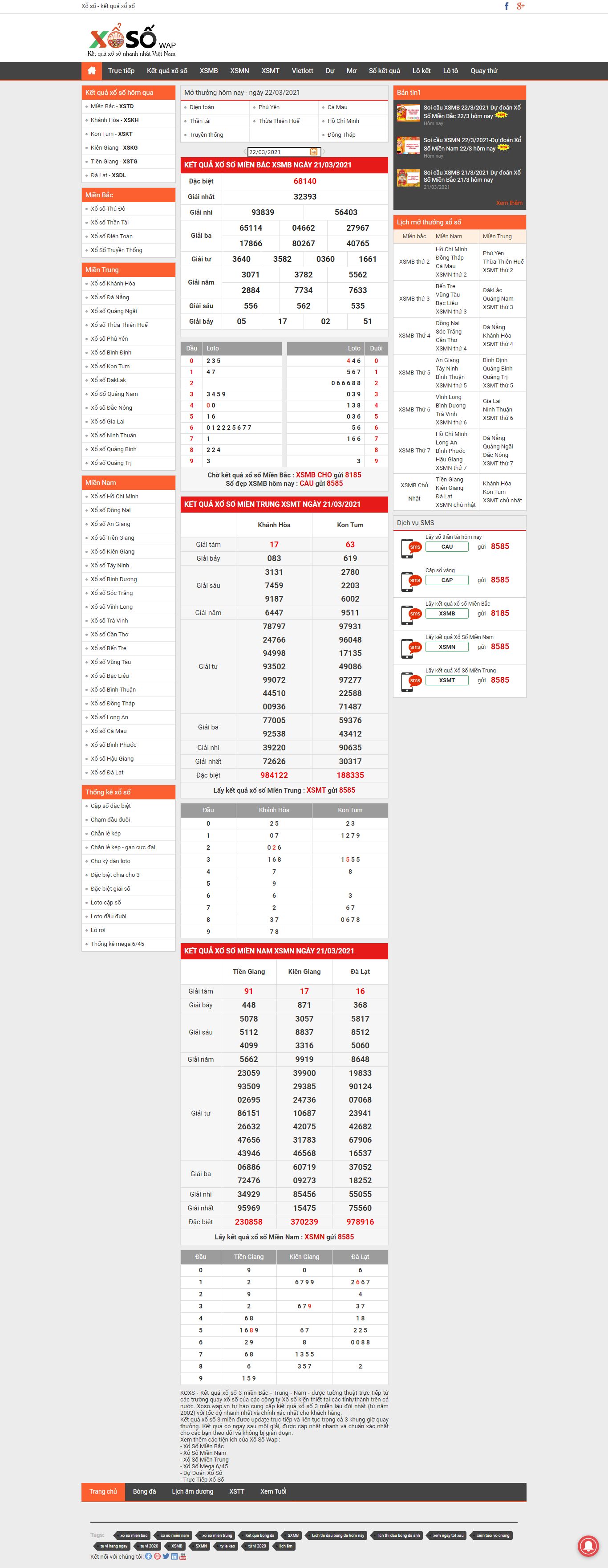 Thiết kế Website web XSMT - xosowapvn