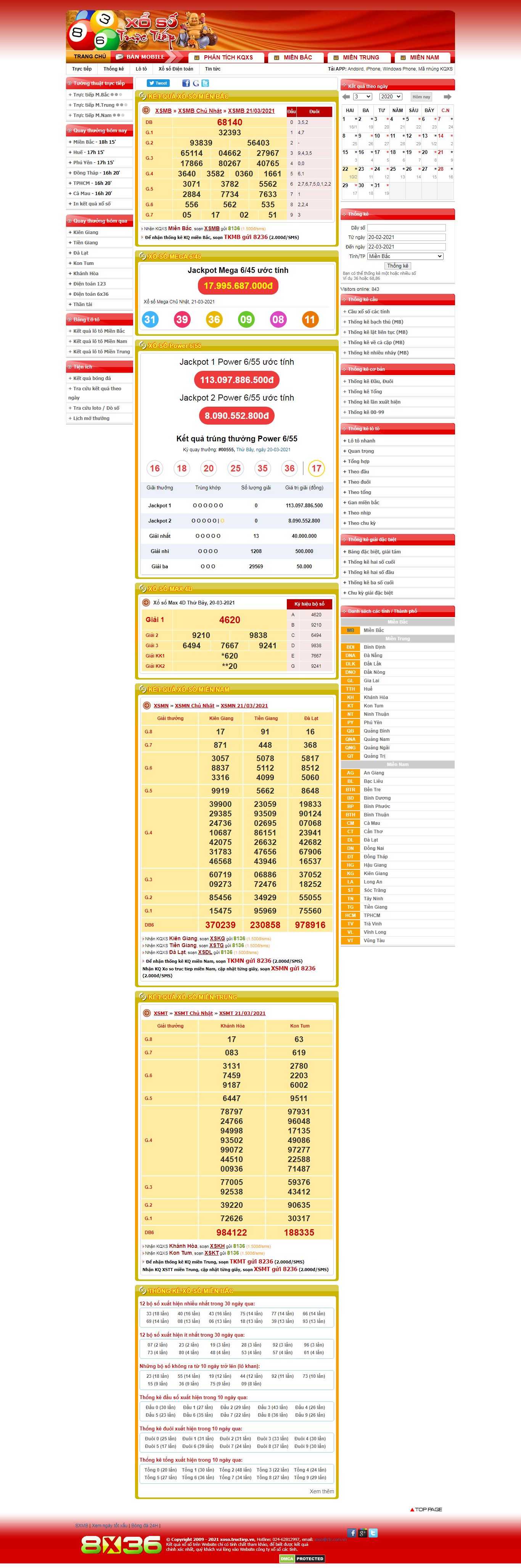 Thiết kế Website web XSMT - xosotructiepvn