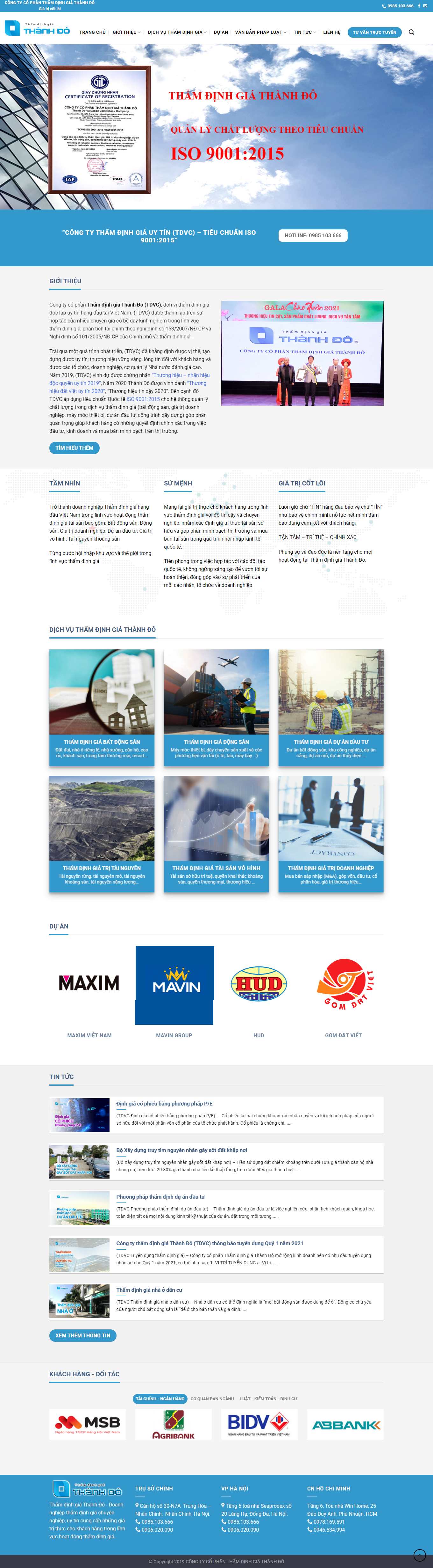 [misahouse] Thiết kế Website Web Quận Hà Đông - thamdinhgiathanhdocom