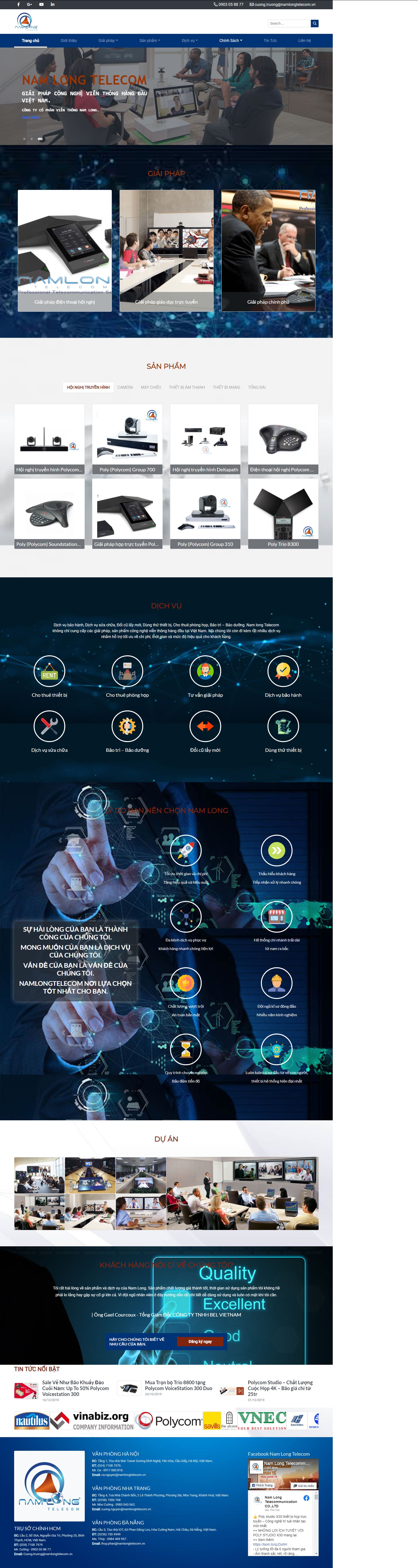 [switchquang] Thiết kế Website web startup - namlongtelecomcomvn