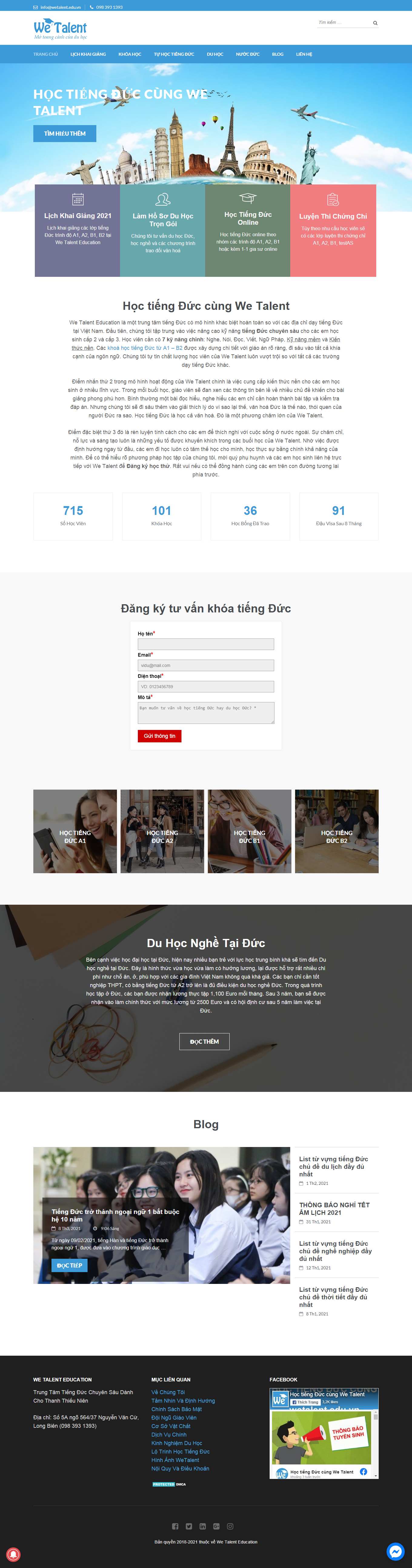 Thiết kế Website Web Quận Nam Từ Liêm - wetalenteduvn
