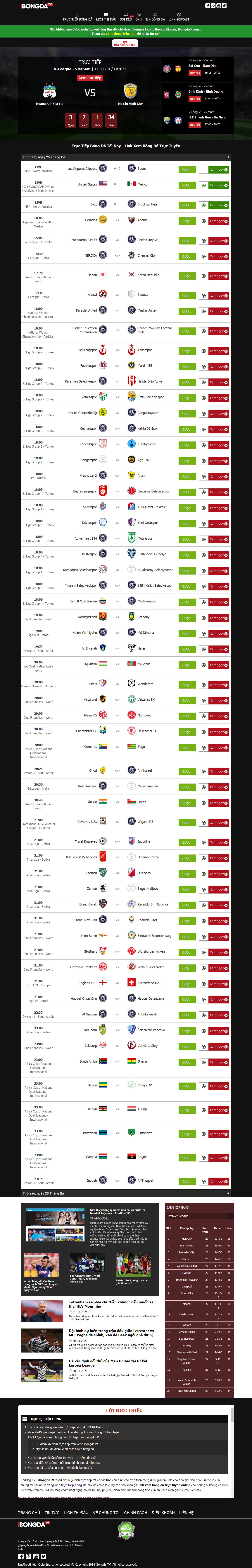 [live] Thiết kế Website web bóng đá - ibongdatvcom