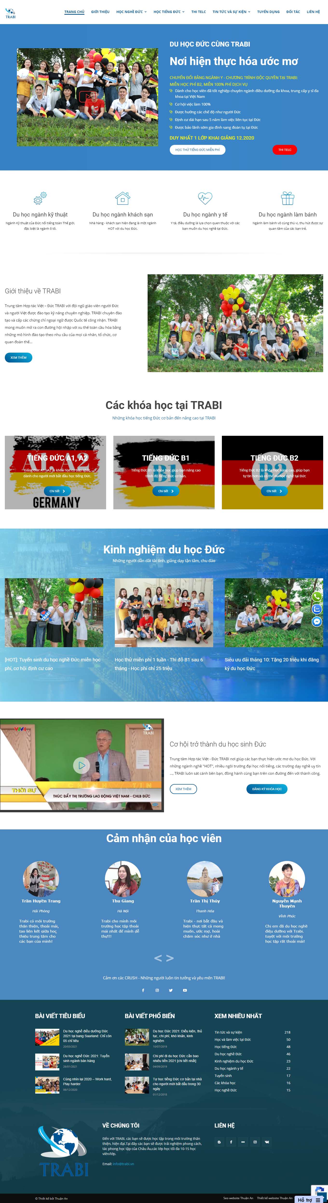 Thiết kế Website Web Quận Nam Từ Liêm - wwwtrabivn