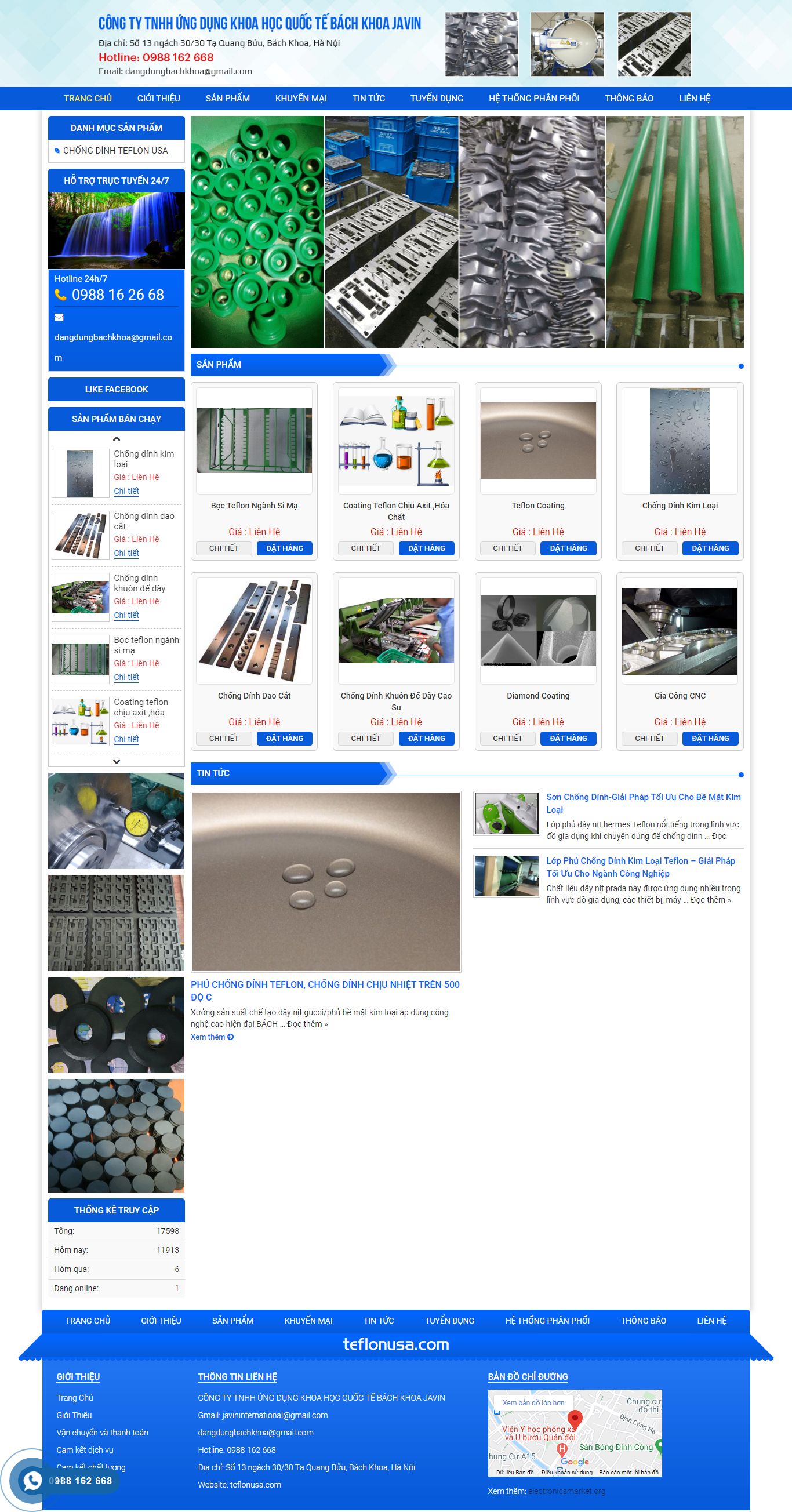 [zema] Thiết kế Website web dịch vụ - teflonusacom
