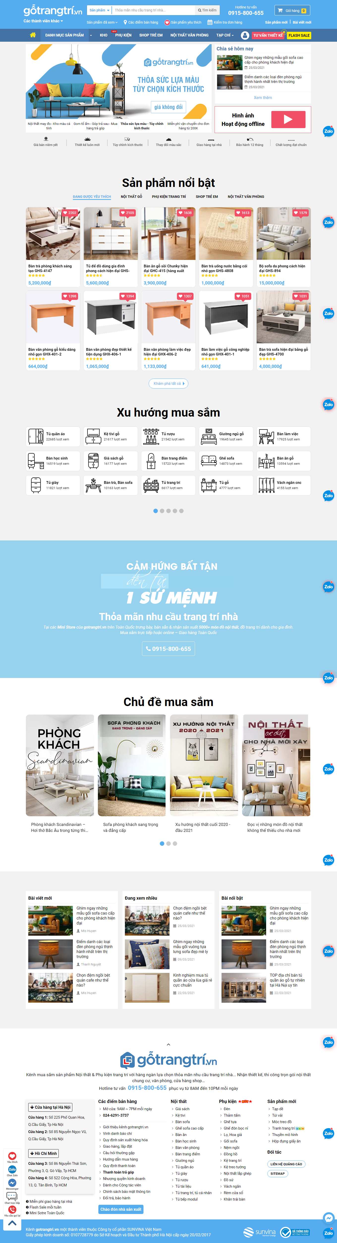 Thiết kế Website Web Quận Nam Từ Liêm - gotrangtrivn