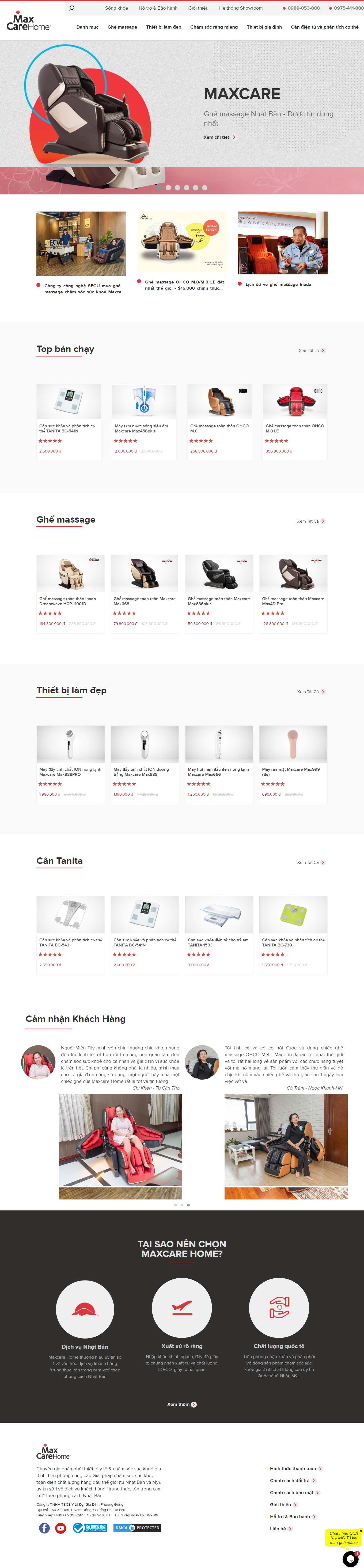 [vatlieu] Thiết kế Website Web Quận Bắc Từ Liêm - maxcarecomvn