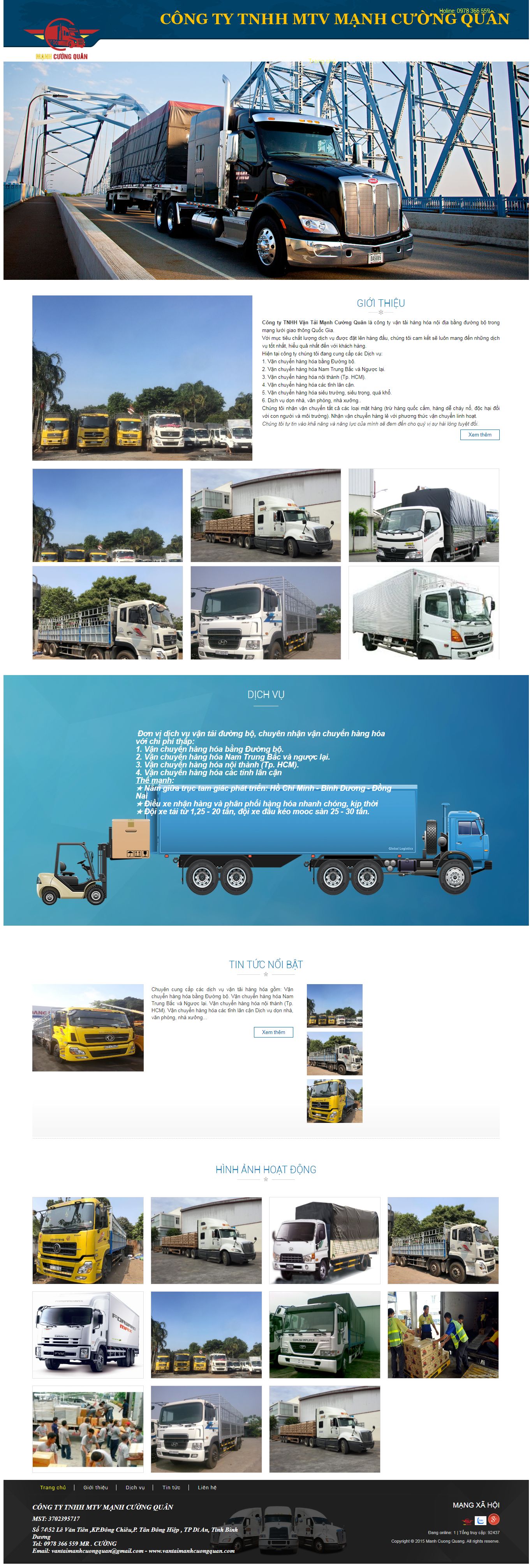 [zema] Thiết kế Website web dịch vụ - wwwvantaimanhcuongquancom