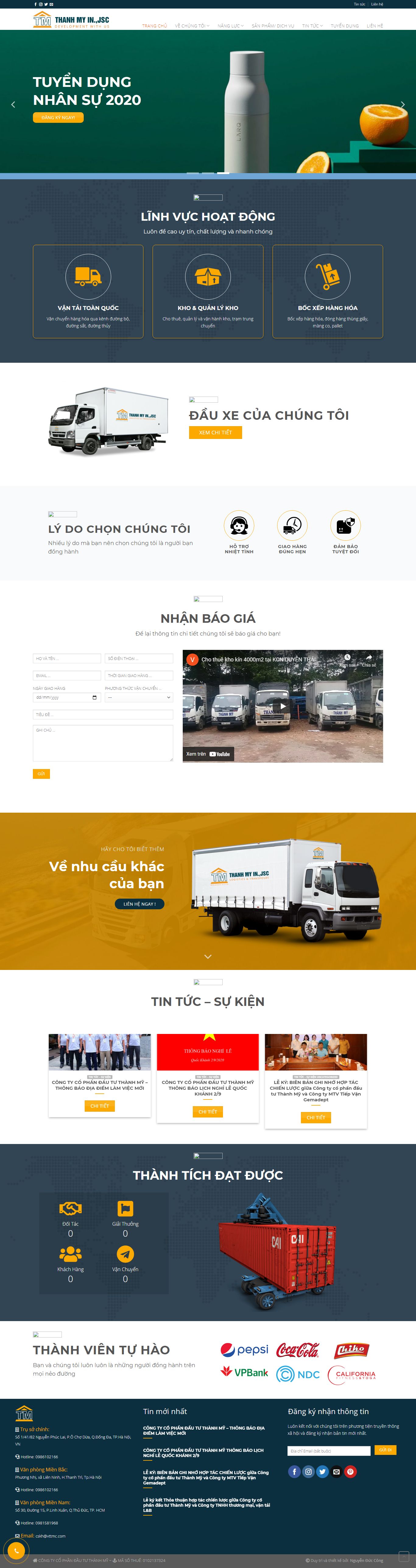 [zema] Thiết kế Website web dịch vụ - vantaithanhmycomvn