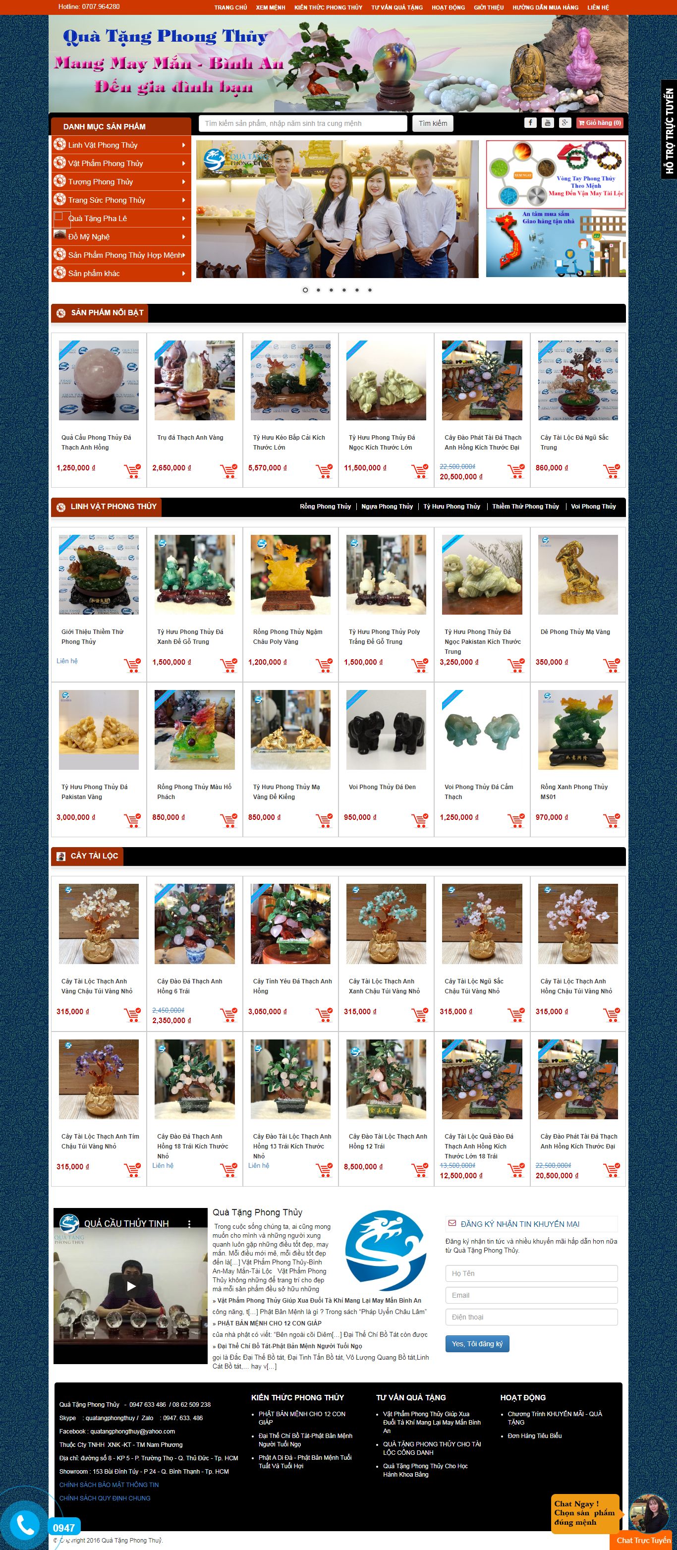 [phongthuyso] Thiết kế Website web phong thủy cuộc sống - quatangphongthuyvn
