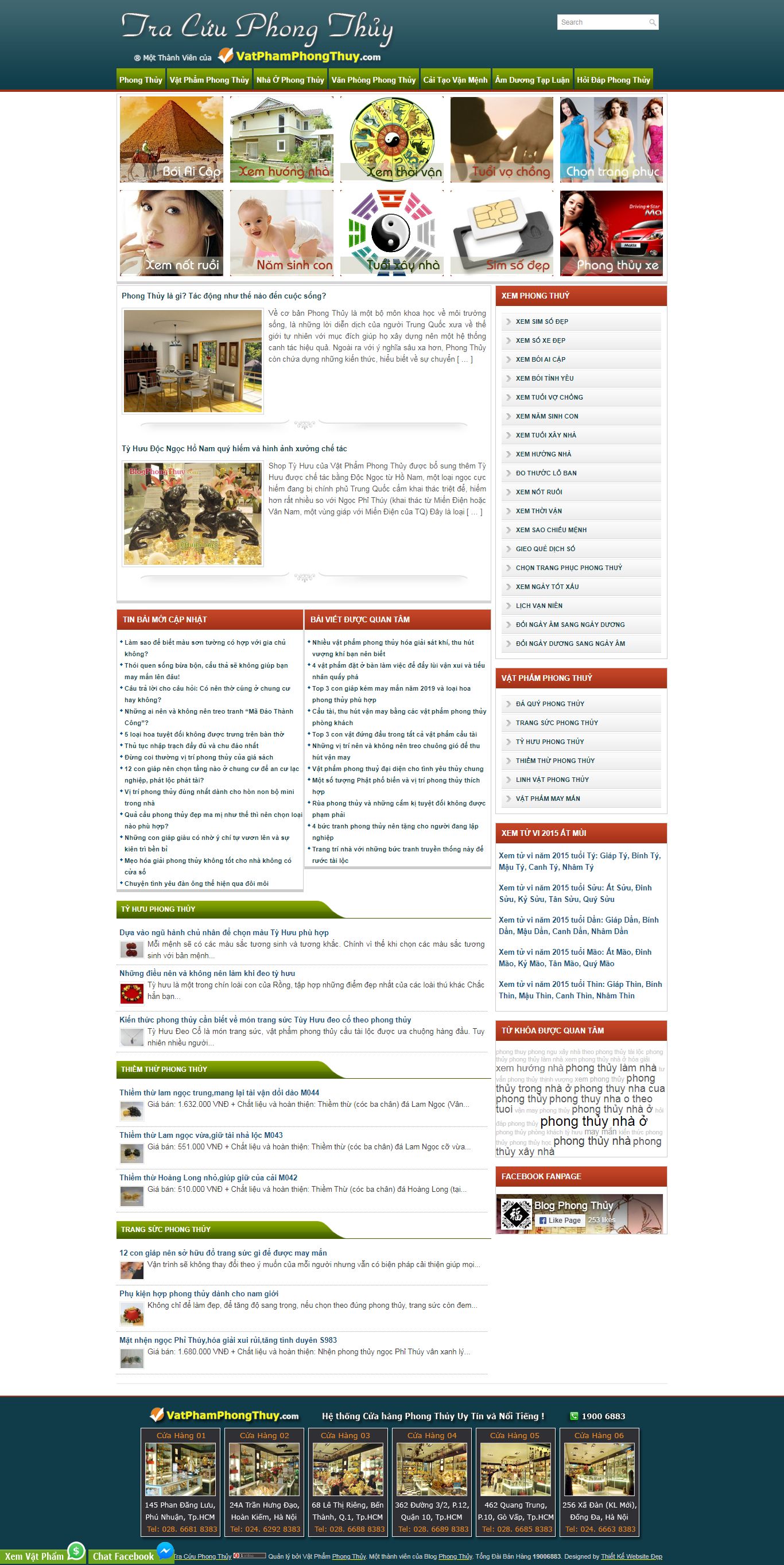 [phongthuyso] Thiết kế Website web phong thủy cuộc sống - wwwtracuuphongthuycom