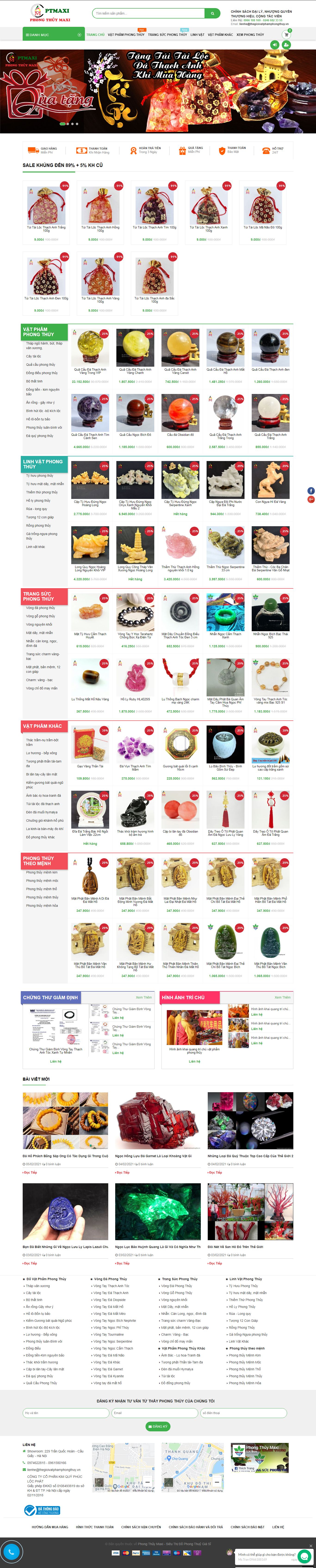 [phongthuyso] Thiết kế Website web phong thủy cuộc sống - thegioivatphamphongthuyvn