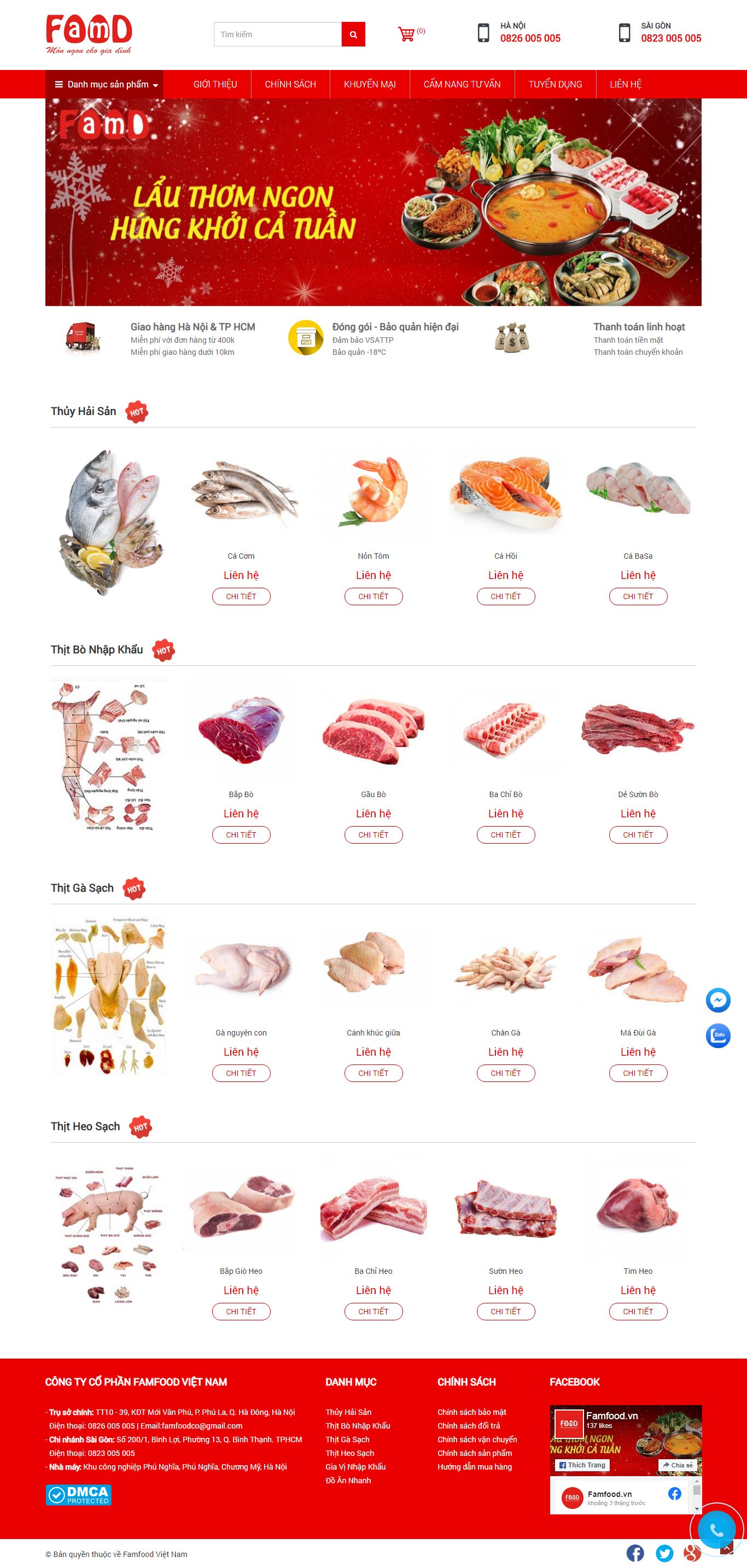 [homefarm] Thiết kế Website web uy tín hà nội - famfoodvn