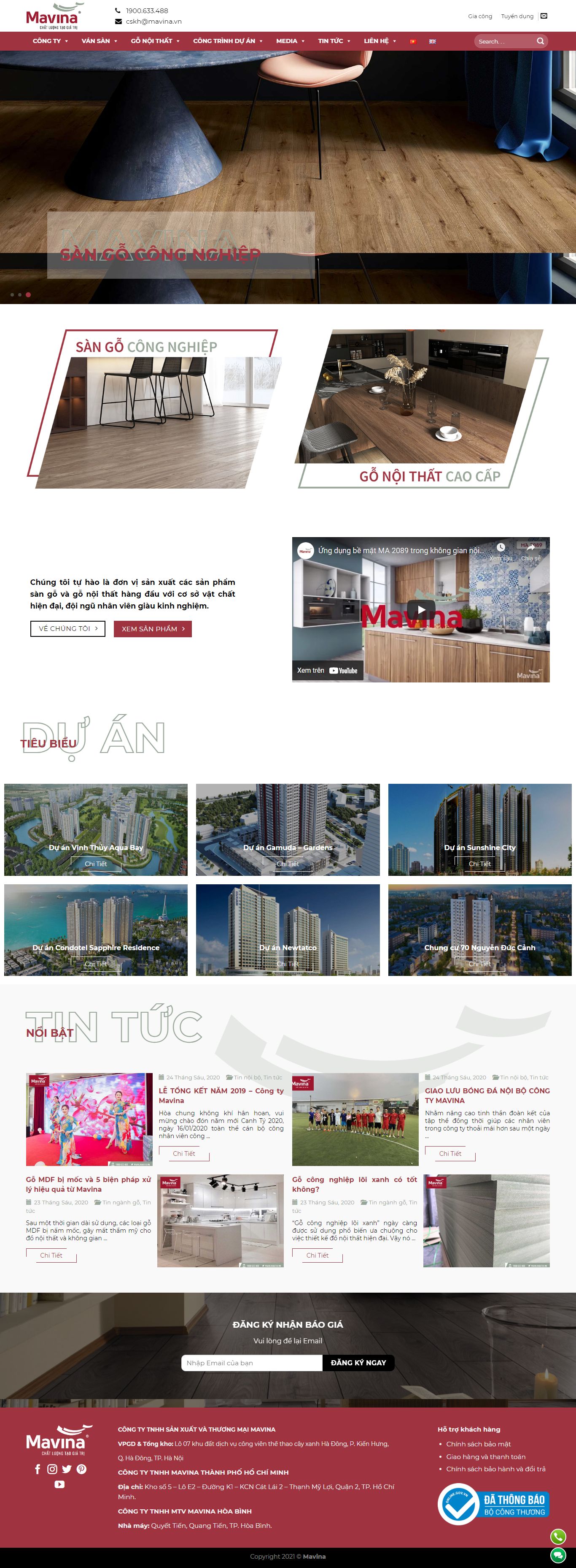 Thiết kế Website web Quận Long Biên - mavinavn