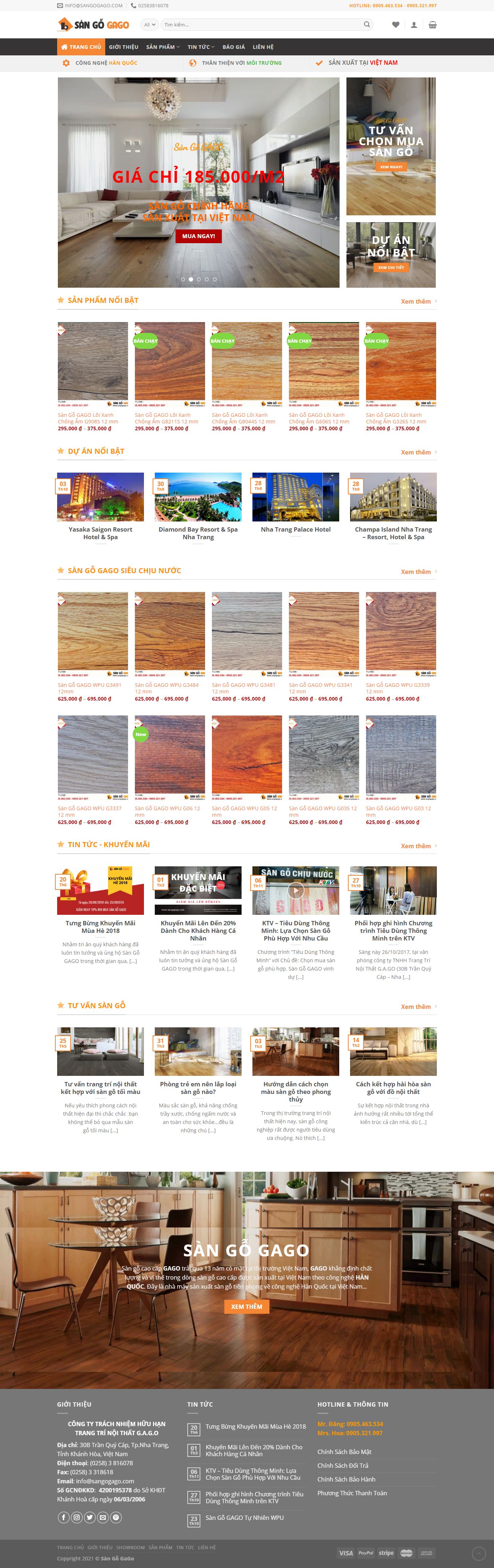 Thiết kế Website web Quận Long Biên - sangogagocom