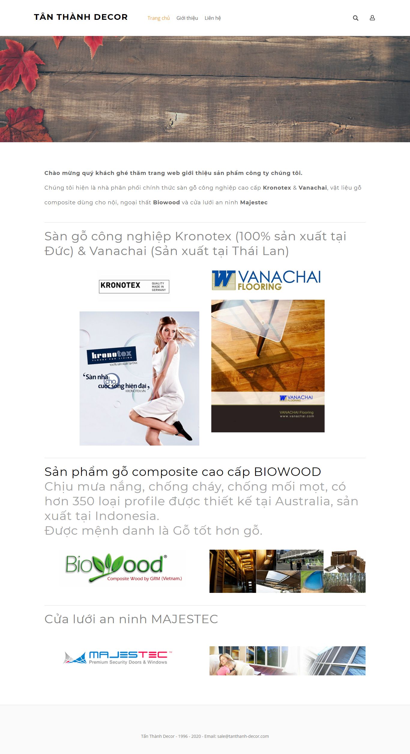Thiết kế Website web Quận Long Biên - wwwtanthanh-decorcom