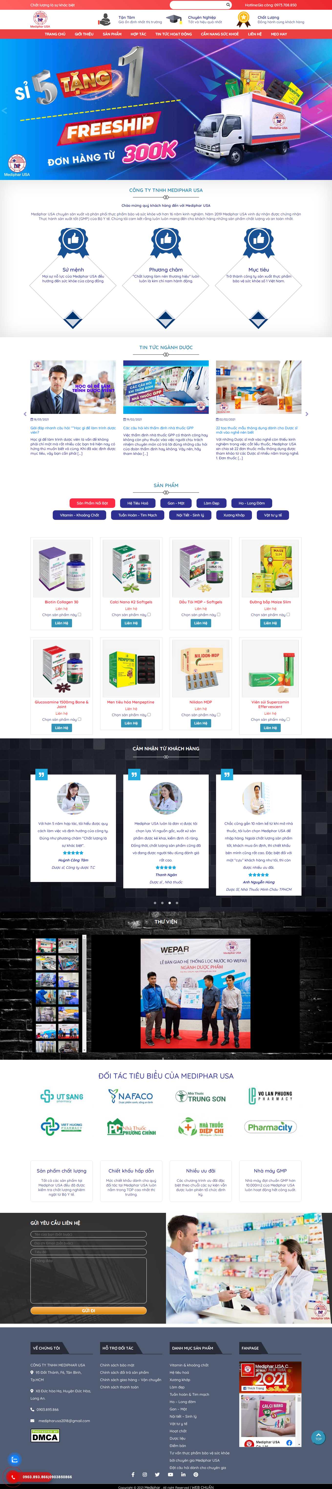 [hangdathat] Thiết kế Website Web Cà Mau - medipharusacom