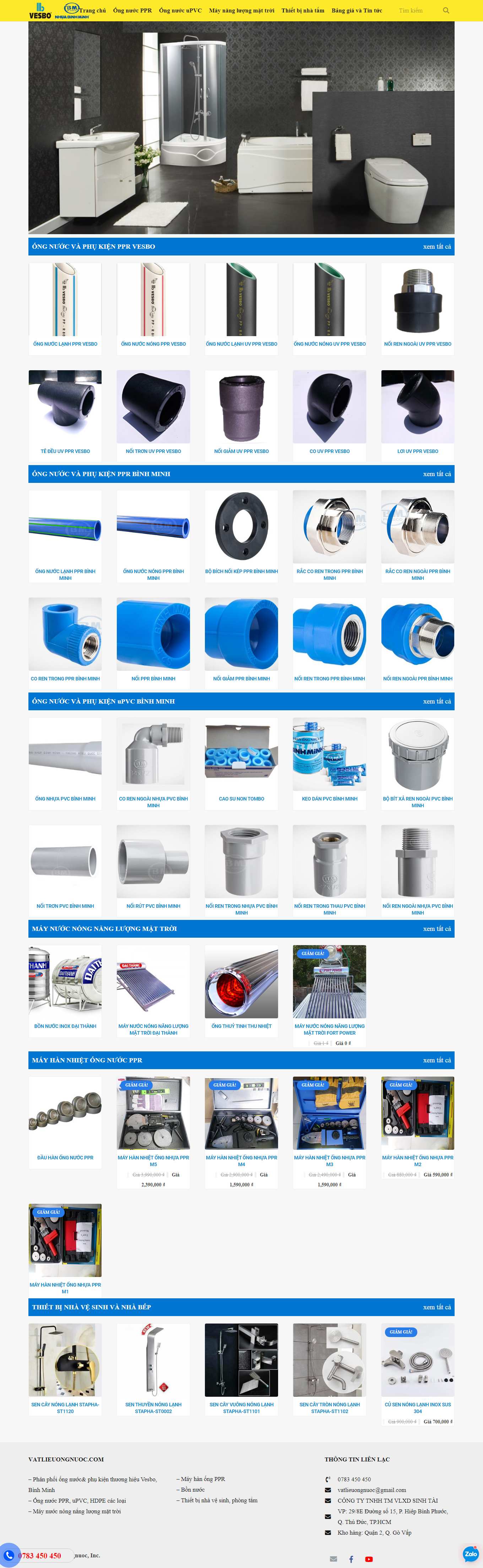 [hangdathat] Thiết kế Website Web Cà Mau - vatlieuongnuoccom