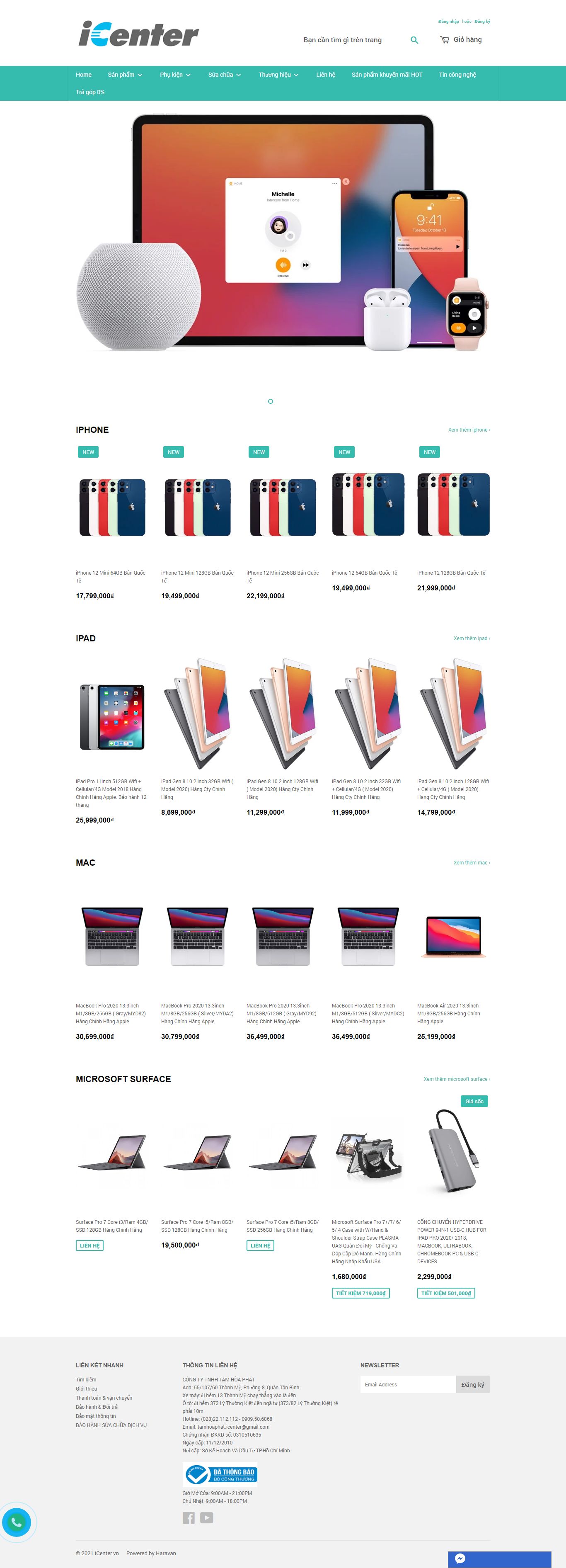 [vienthongthientan] Thiết kế Website Web Huyện Sóc Sơn - icentervn