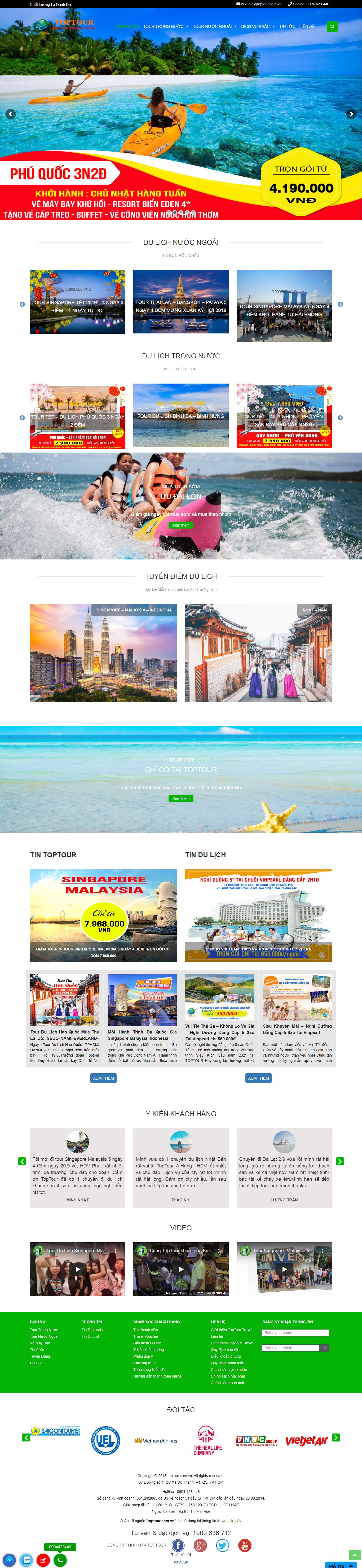 Thiết kế Website Web Vũng Tàu - toptourcomvn
