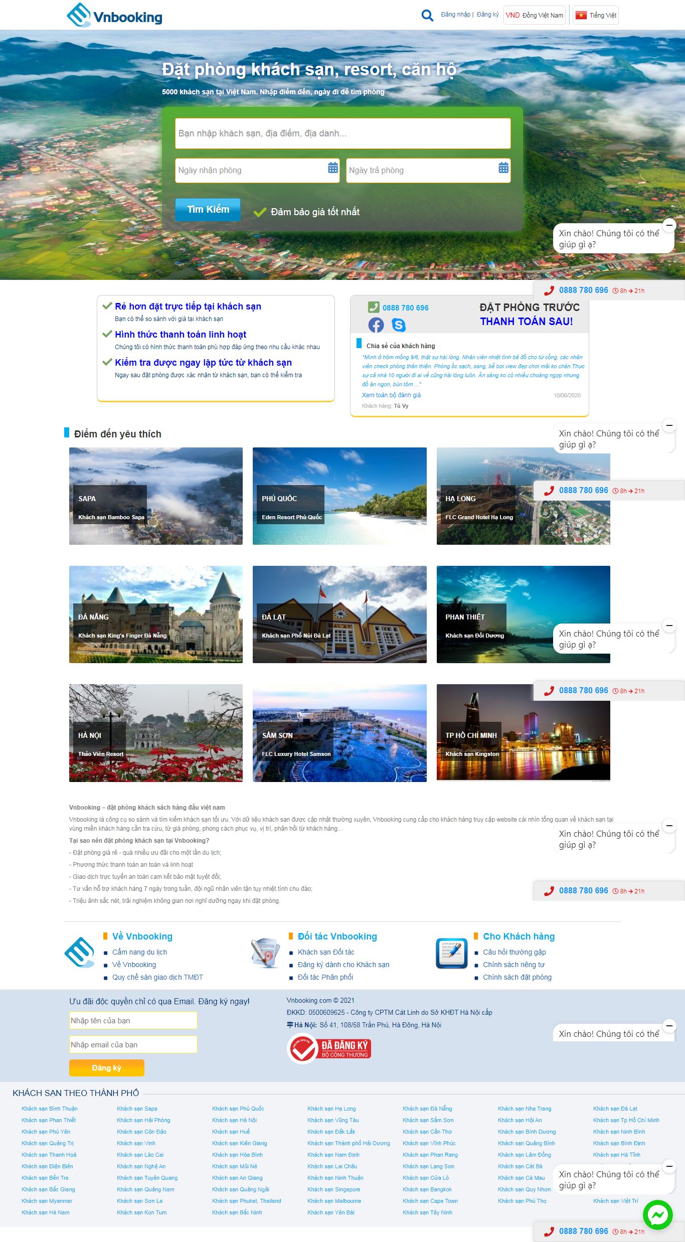Thiết kế Website Web Vũng Tàu - wwwvnbookingcom