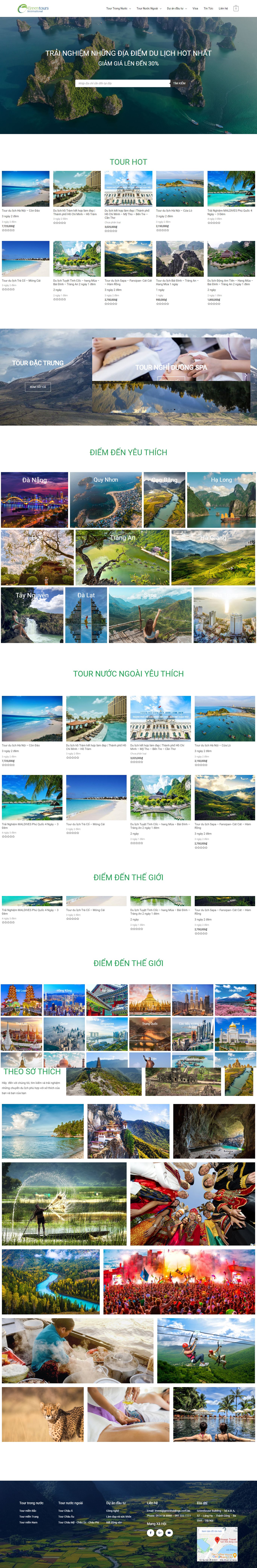 Thiết kế Website Web Bạc Liêu - greentourscomvn