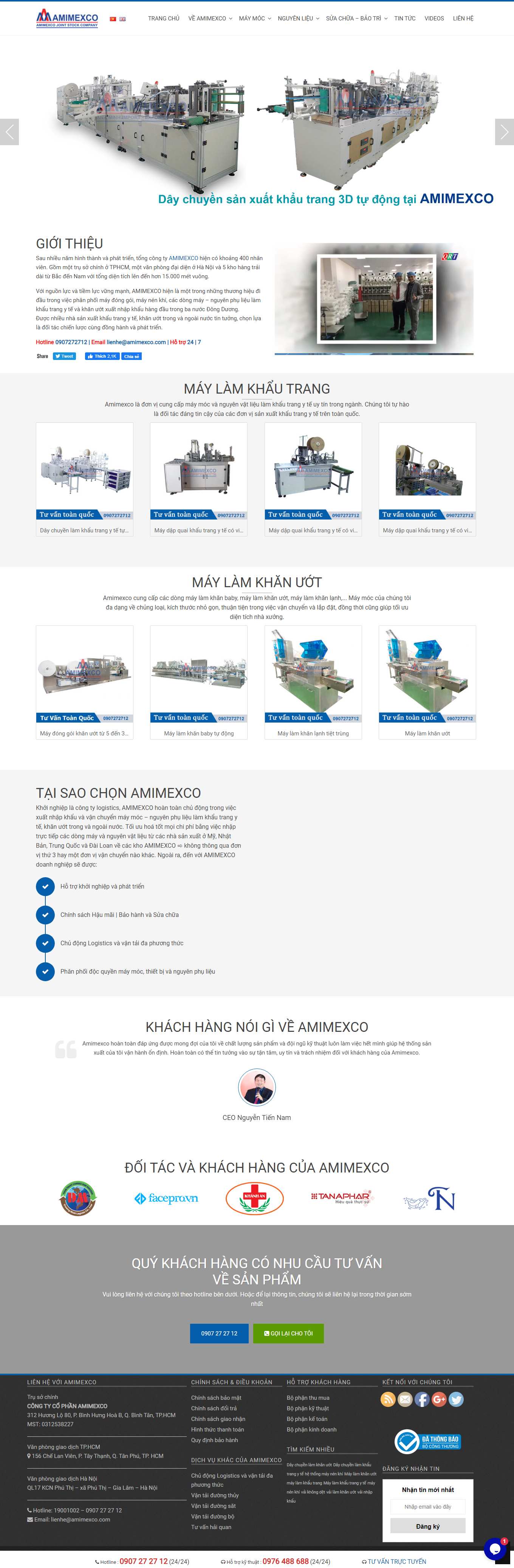 [dpm] Thiết kế Website Web Hà Nội - amimexcocom